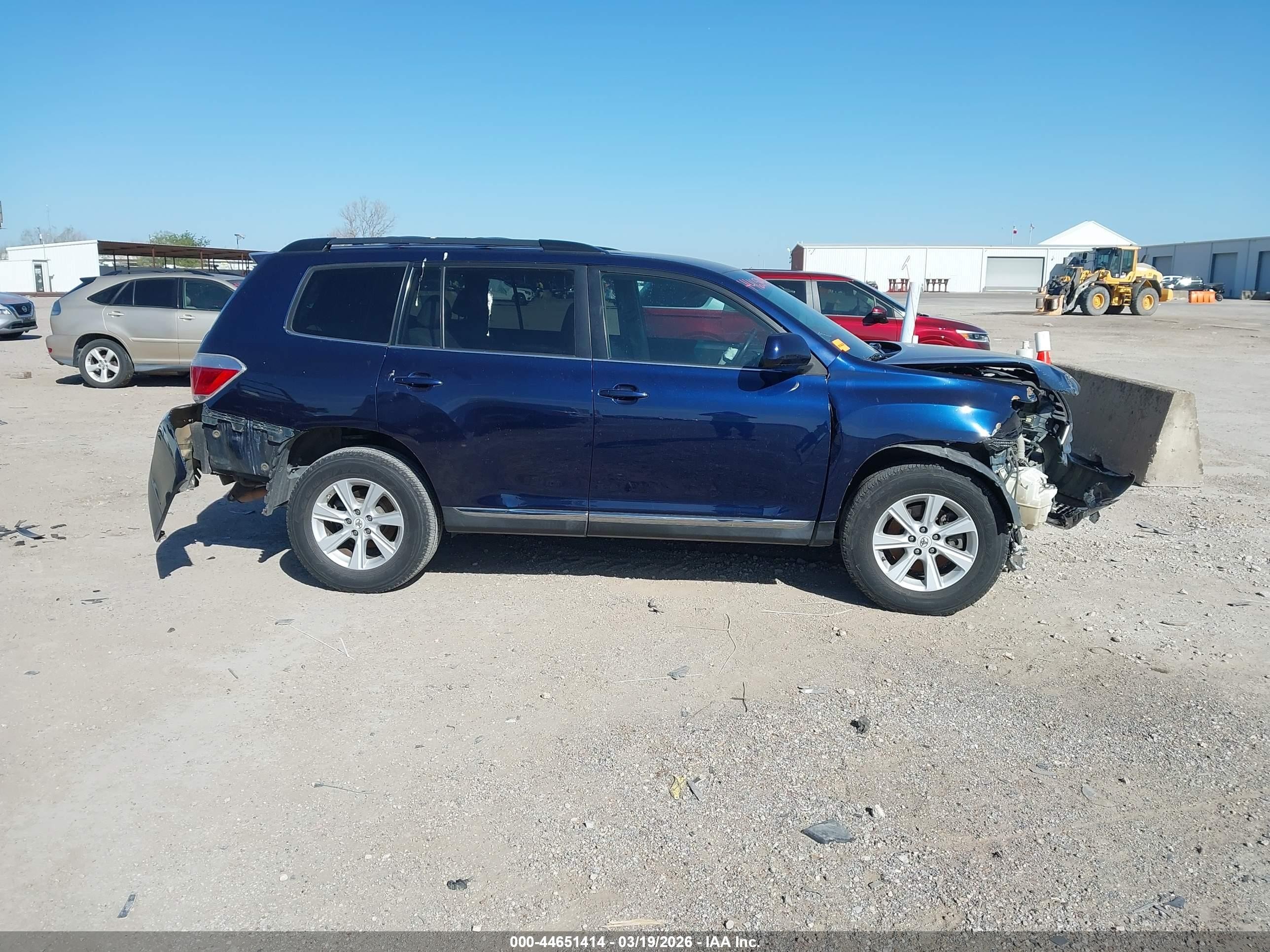 2012 Toyota Highlander   Blue vin: 5TDZA3EH7CS022700