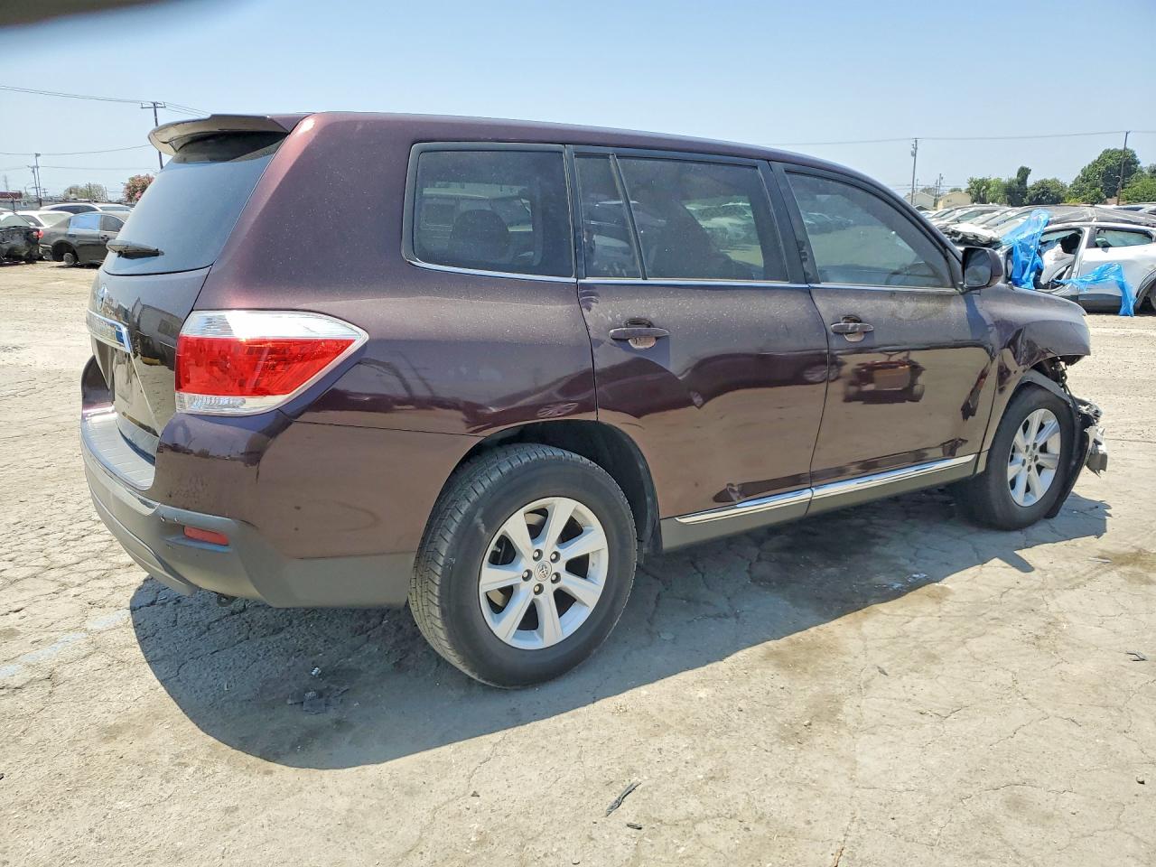 2012 Toyota Highlander Base Бордовый vin: 5TDZA3EH7CS030702