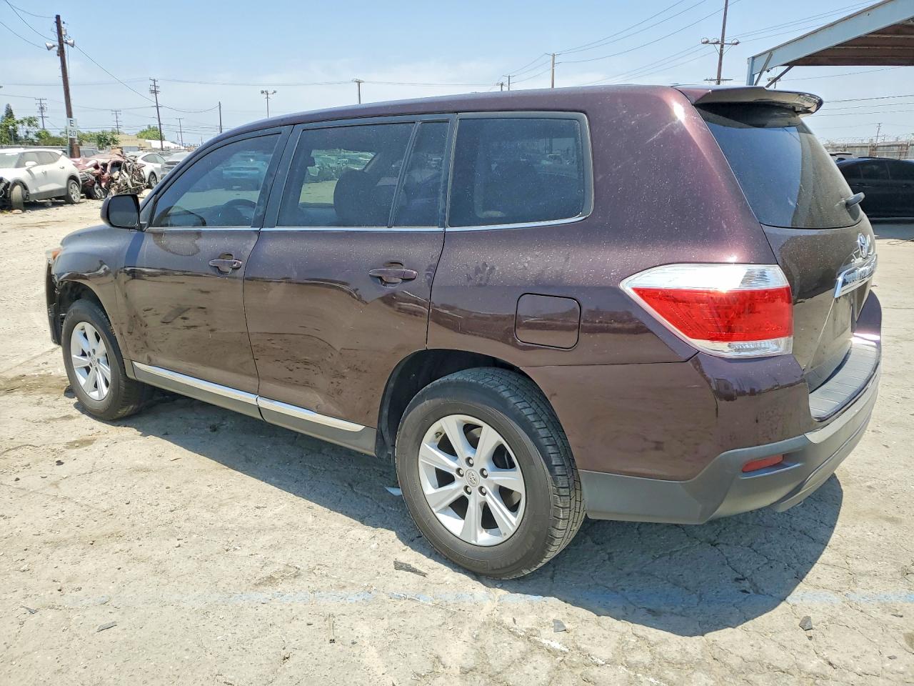2012 Toyota Highlander Base Бордовый vin: 5TDZA3EH7CS030702