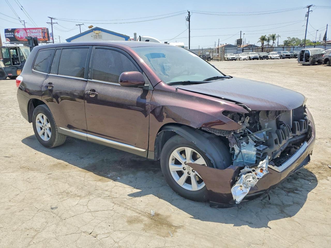 2012 Toyota Highlander Base Бордовый vin: 5TDZA3EH7CS030702