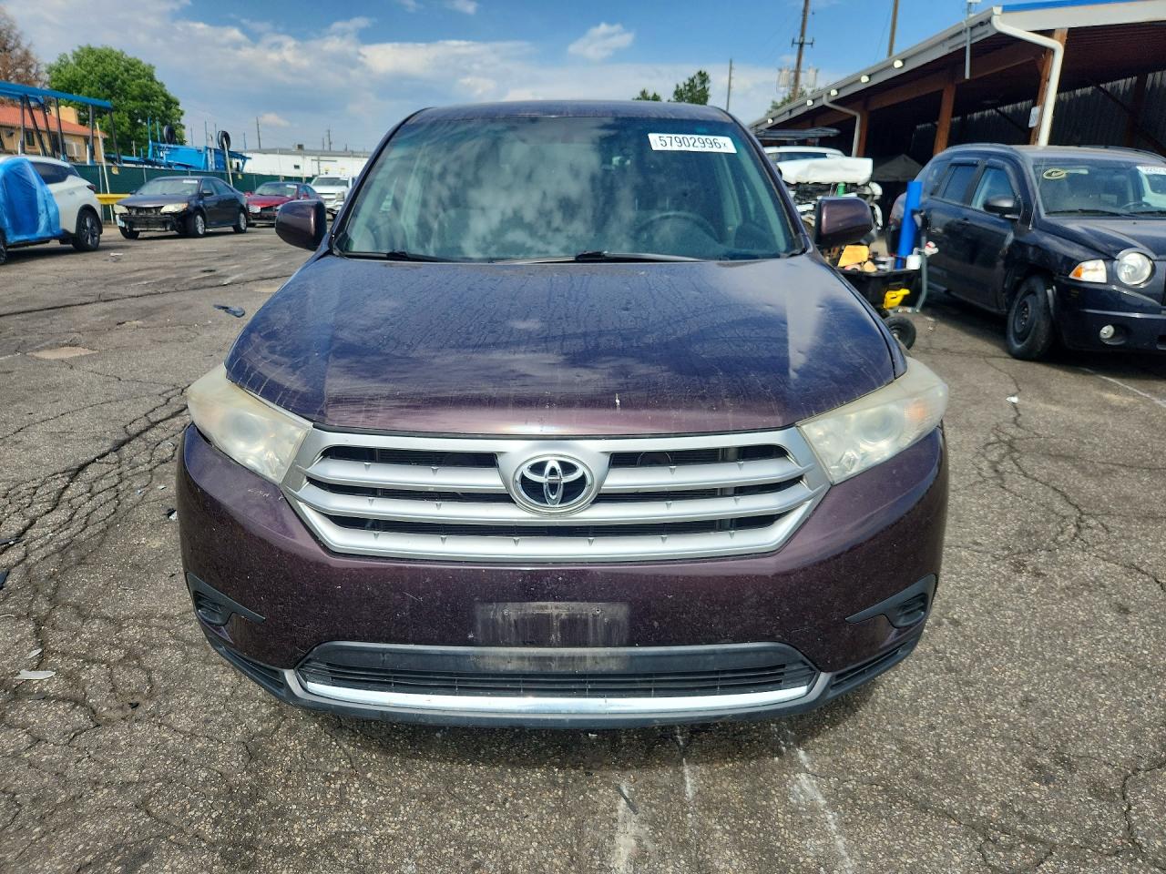 2013 Toyota Highlander Base Темно-бордовый vin: 5TDZA3EH7DS040695