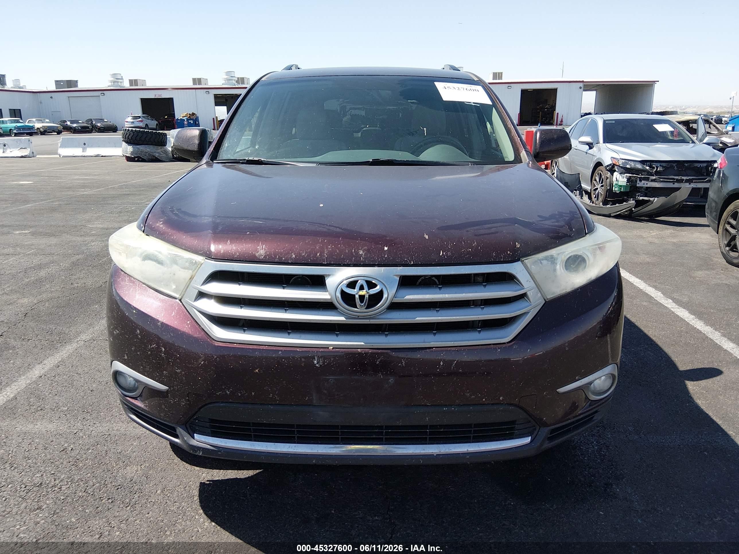 2013 Toyota Highlander Base Plus Purple vin: 5TDZA3EH7DS040809