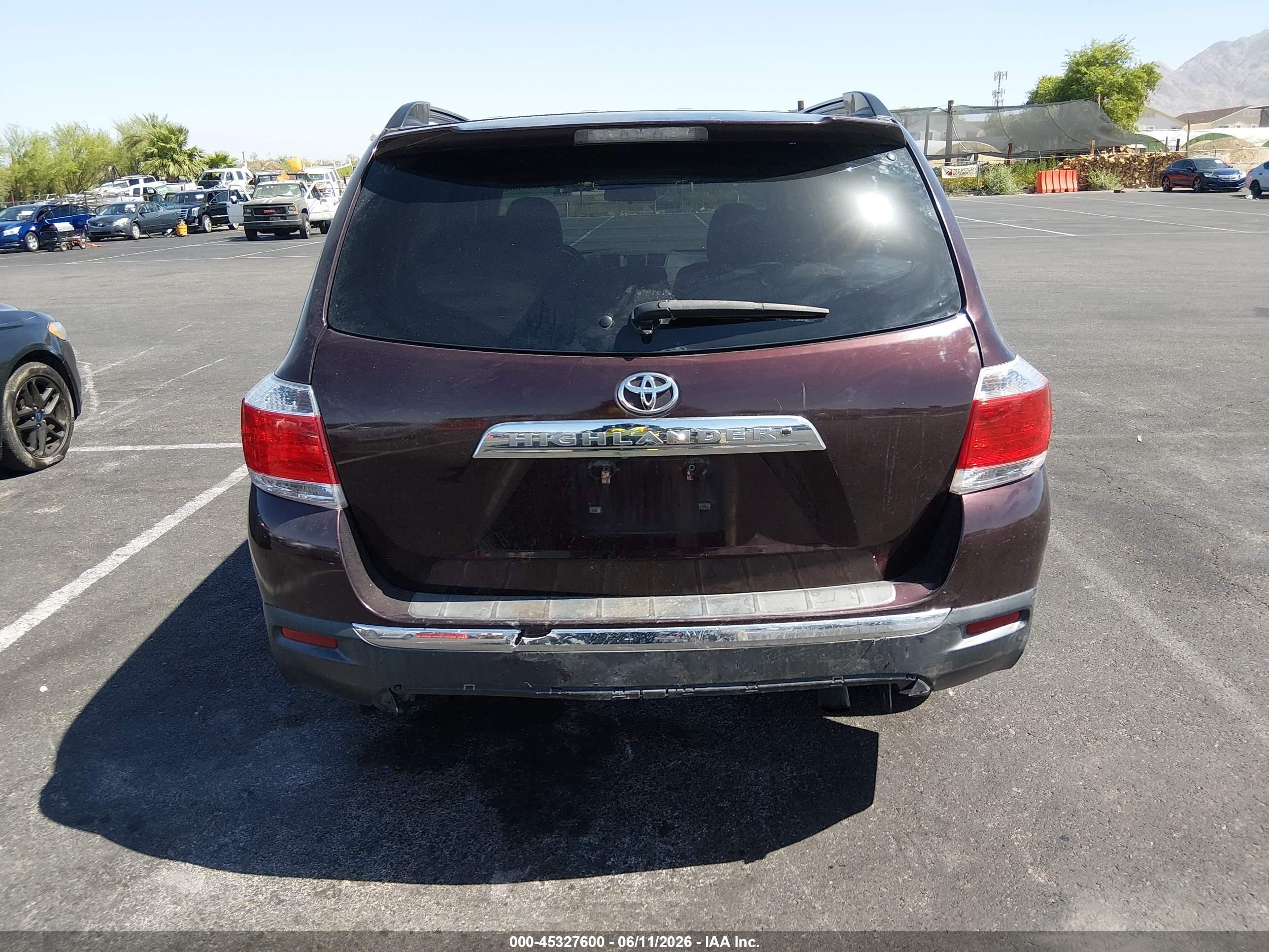 2013 Toyota Highlander Base Plus Purple vin: 5TDZA3EH7DS040809