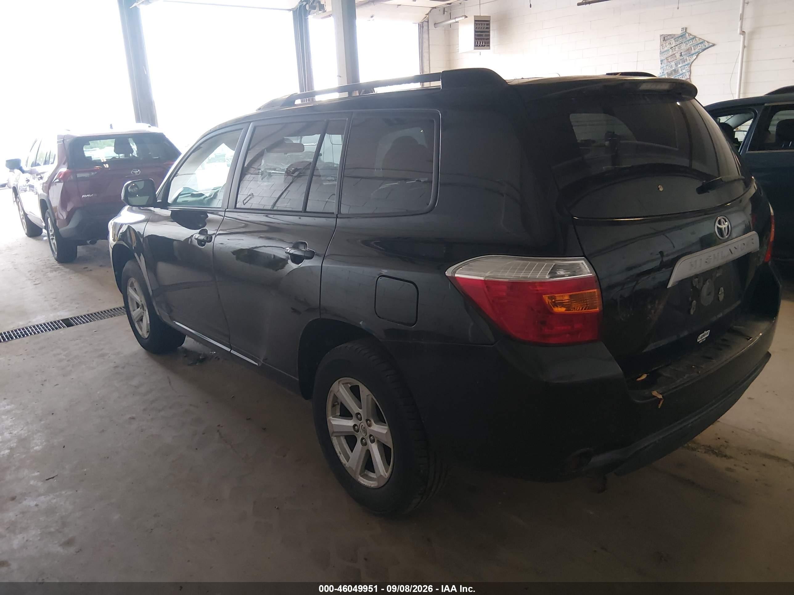 2010 Toyota Highlander   Black vin: 5TDZA3EH8AS002775
