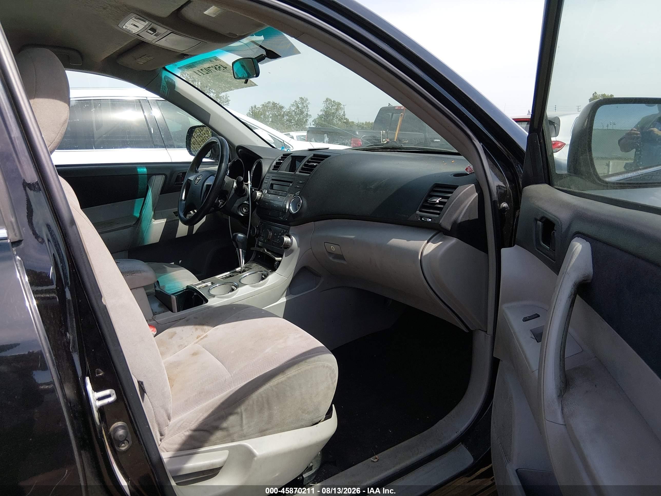 2012 Toyota Highlander   Черный vin: 5TDZA3EH8CS022222