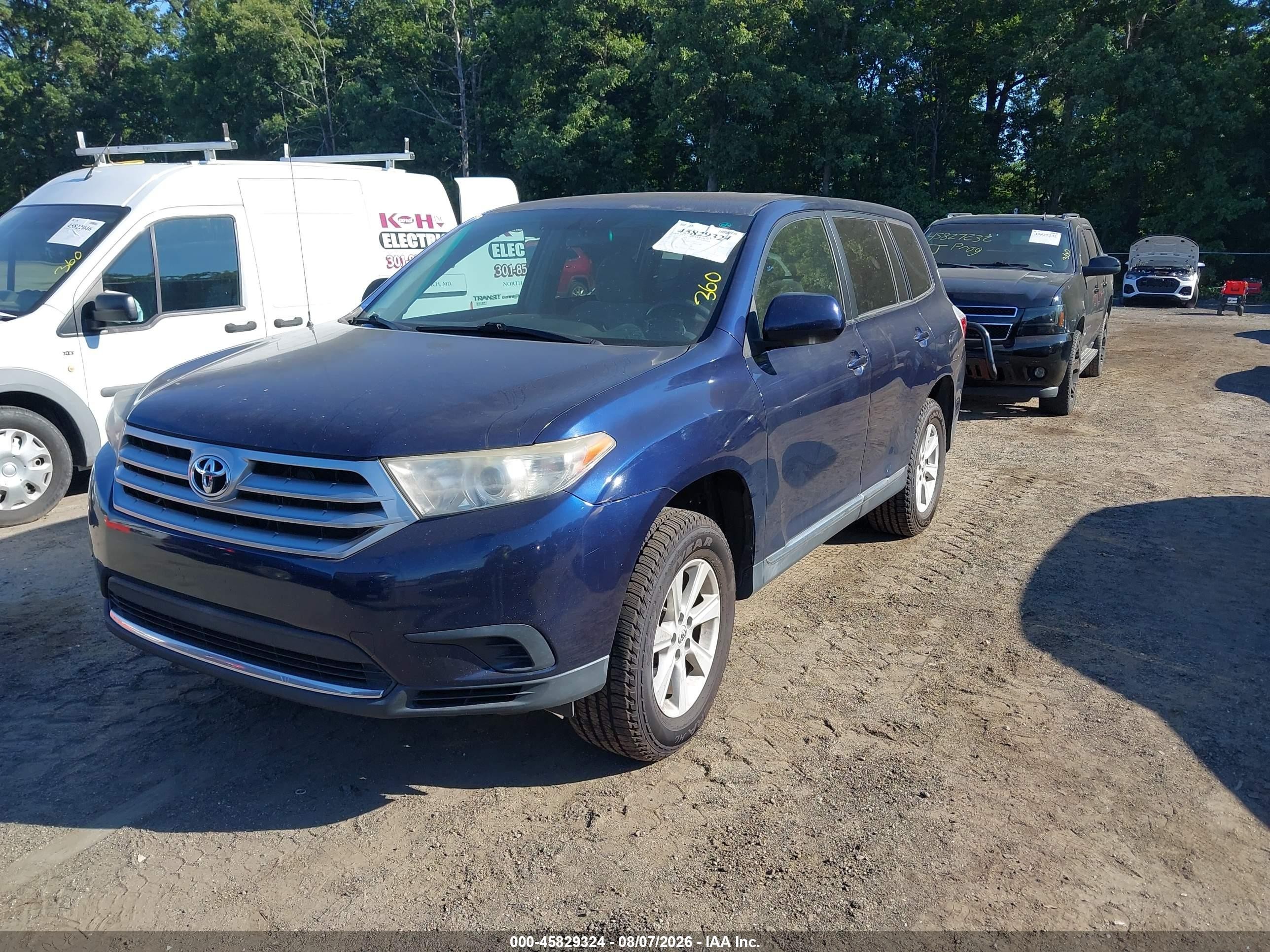 2012 Toyota Highlander   Blue vin: 5TDZA3EH8CS025184