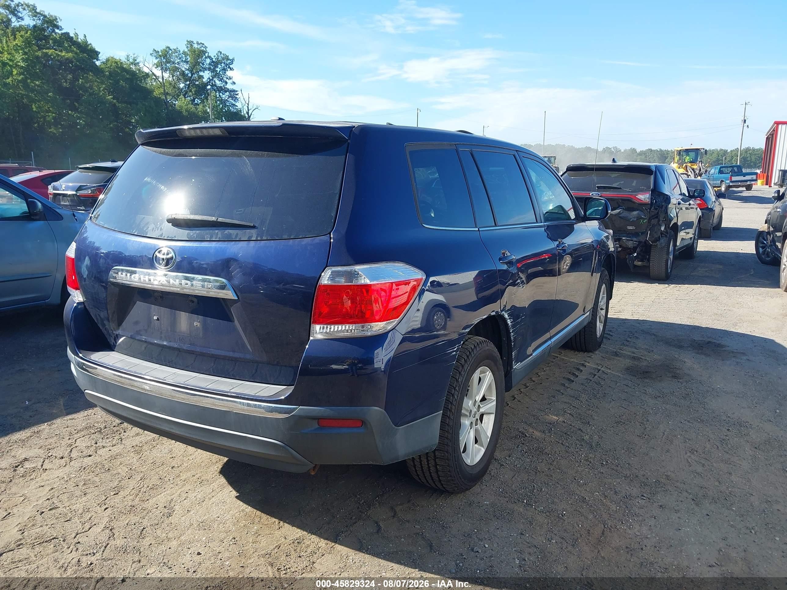 2012 Toyota Highlander   Blue vin: 5TDZA3EH8CS025184