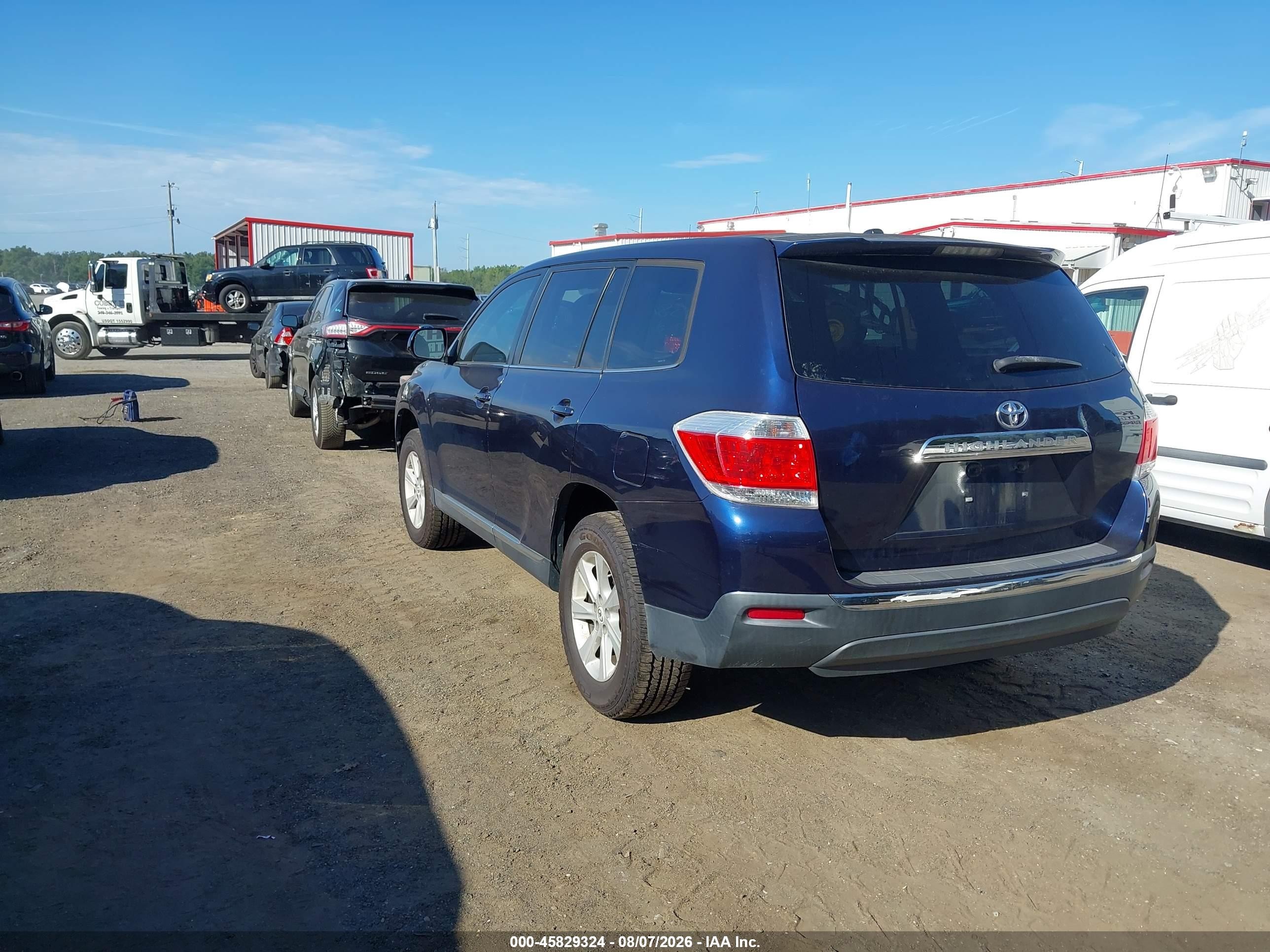 2012 Toyota Highlander   Blue vin: 5TDZA3EH8CS025184