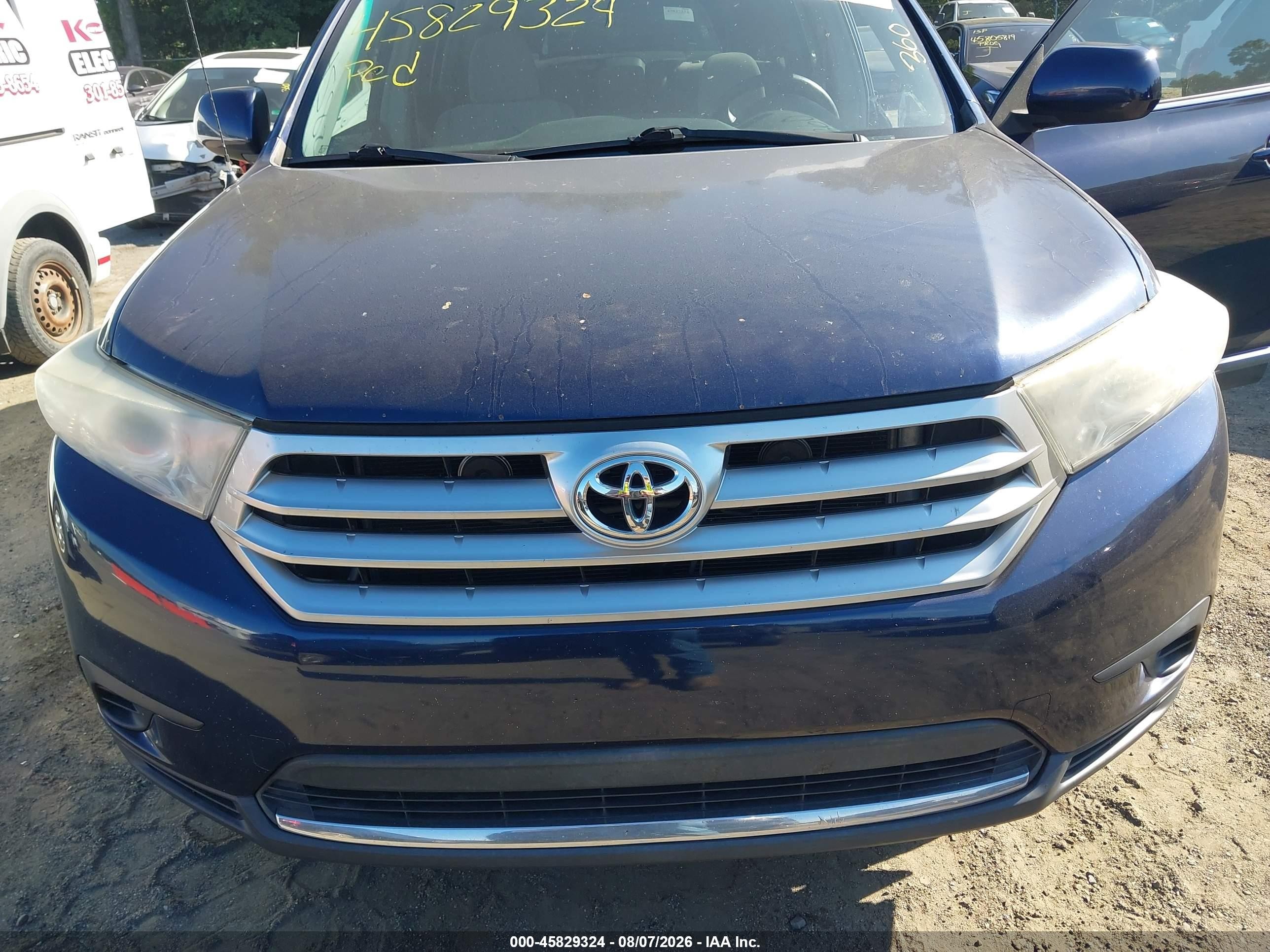2012 Toyota Highlander   Blue vin: 5TDZA3EH8CS025184
