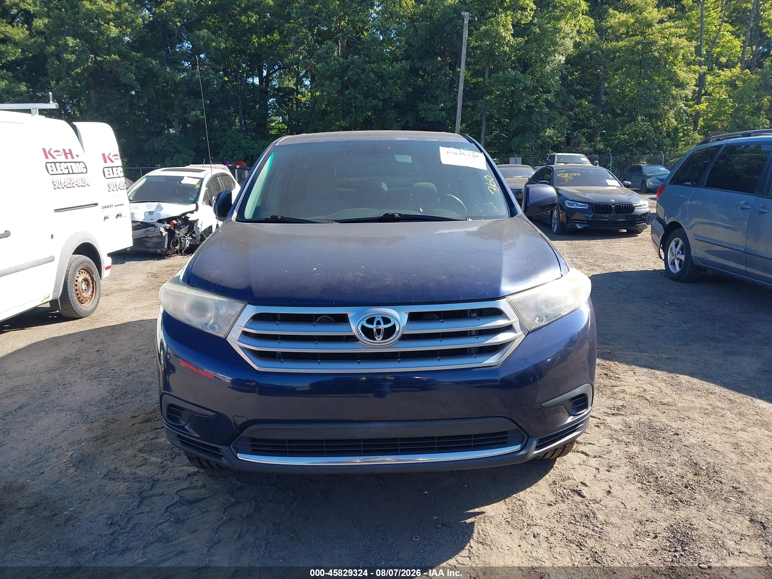 2012 Toyota Highlander   Blue vin: 5TDZA3EH8CS025184
