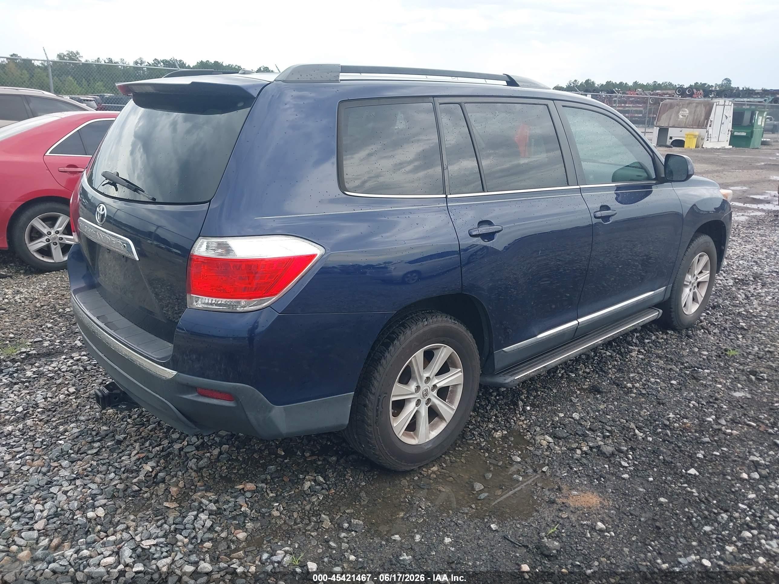 2012 Toyota Highlander Se Blue vin: 5TDZA3EH8CS026268