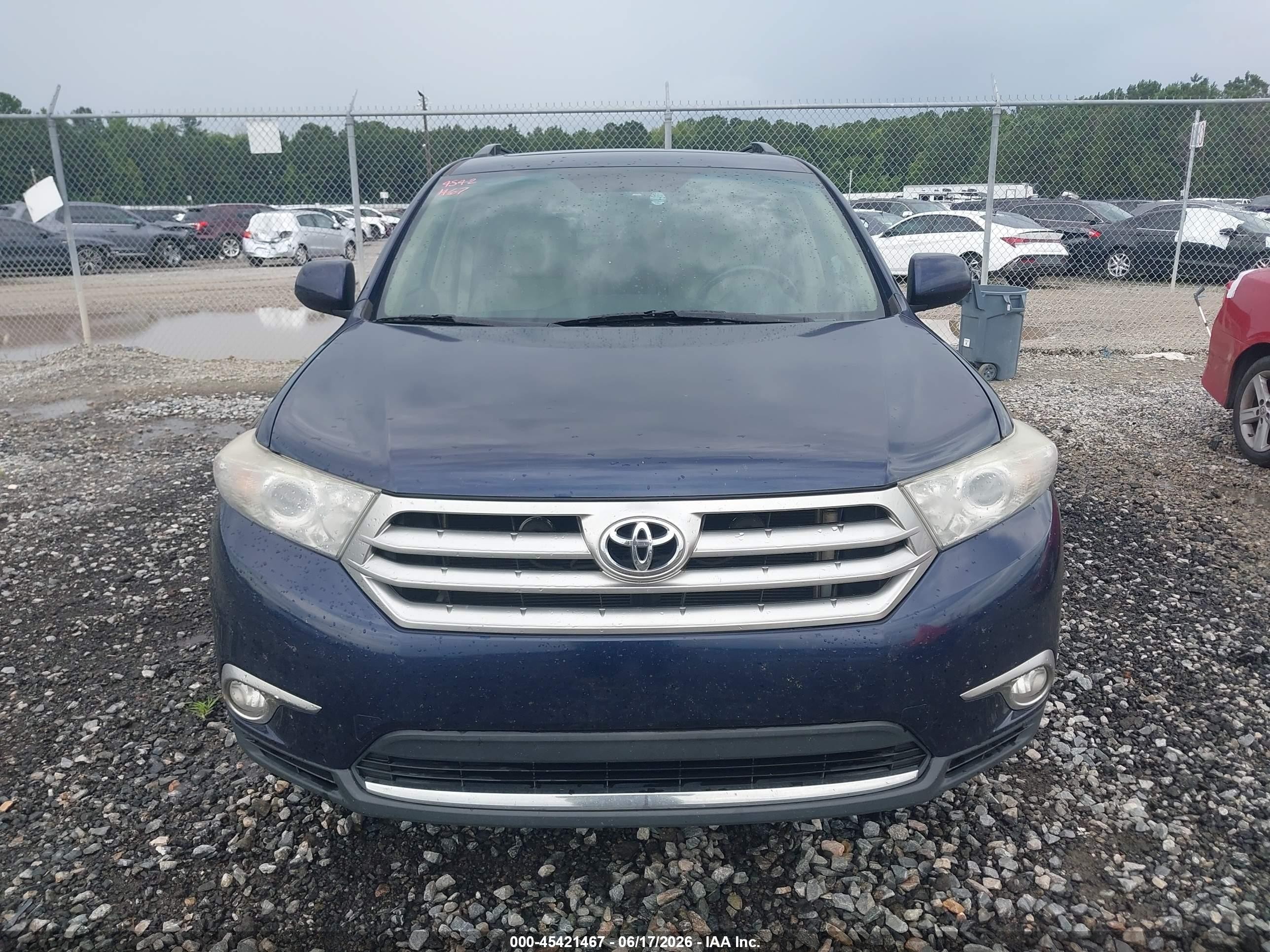 2012 Toyota Highlander Se Blue vin: 5TDZA3EH8CS026268