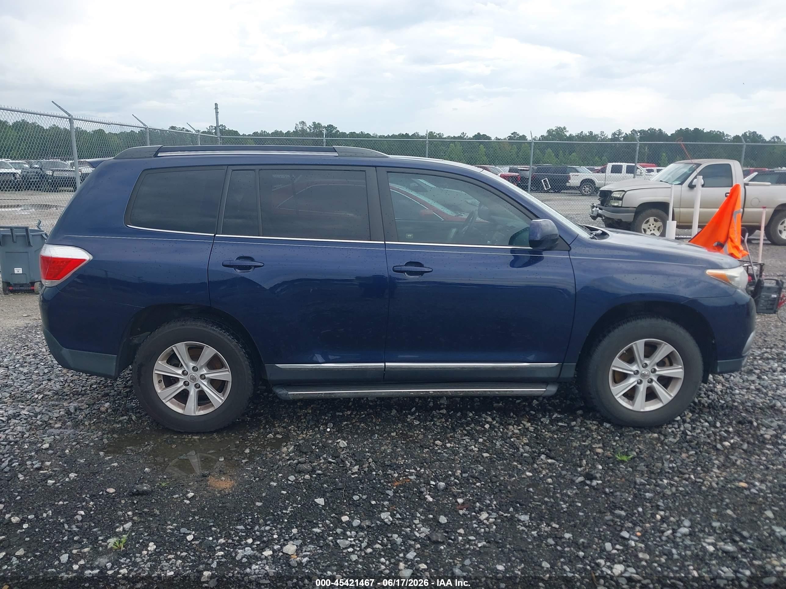 2012 Toyota Highlander Se Blue vin: 5TDZA3EH8CS026268