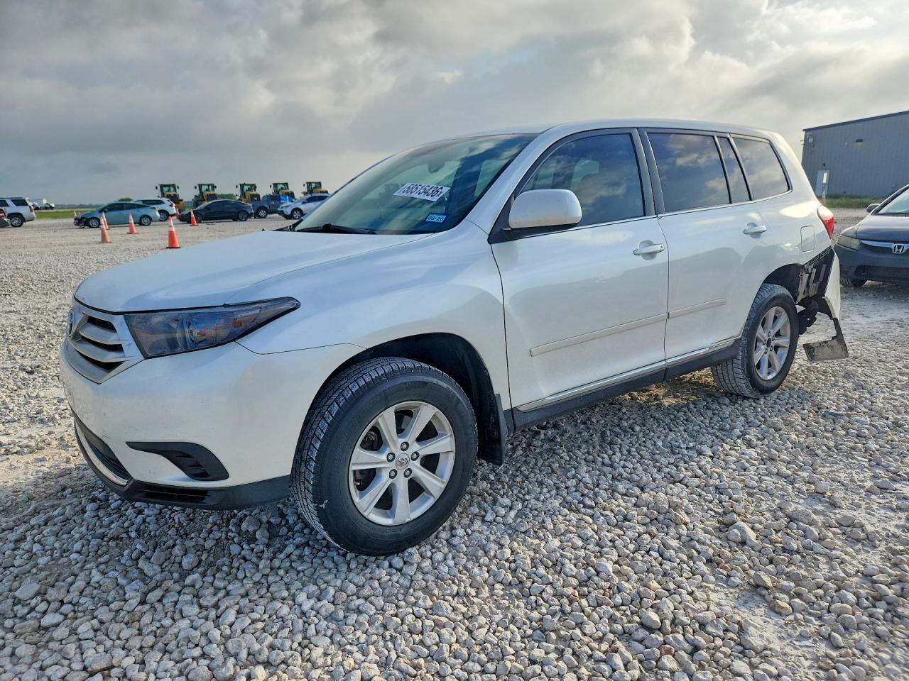 2012 Toyota Highlander Base White vin: 5TDZA3EH8CS026979