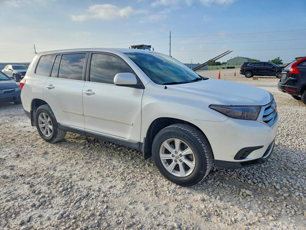 2012 Toyota Highlander Base White vin: 5TDZA3EH8CS026979
