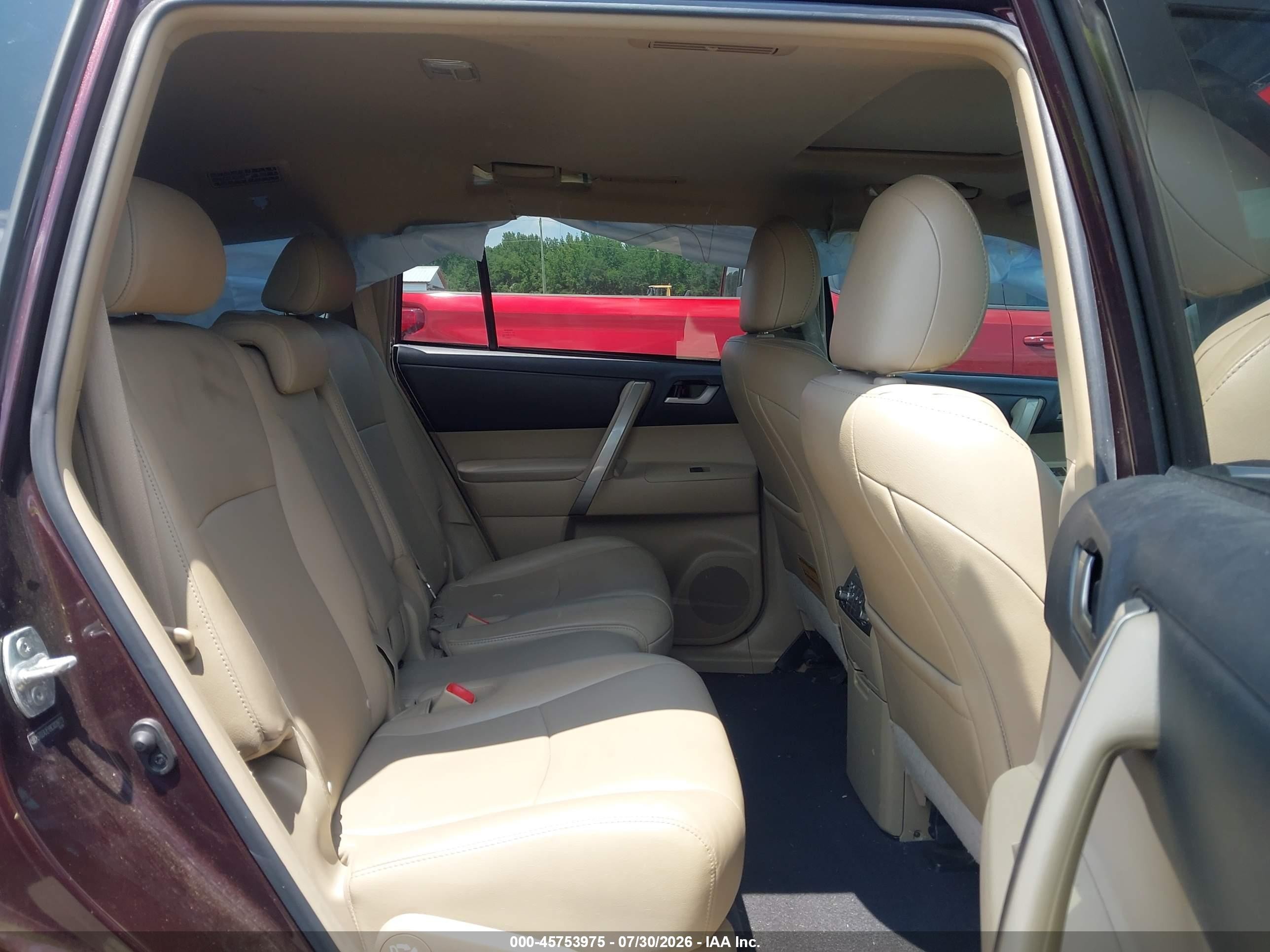 2012 Toyota Highlander Se Темно-бордовый vin: 5TDZA3EH9CS028773
