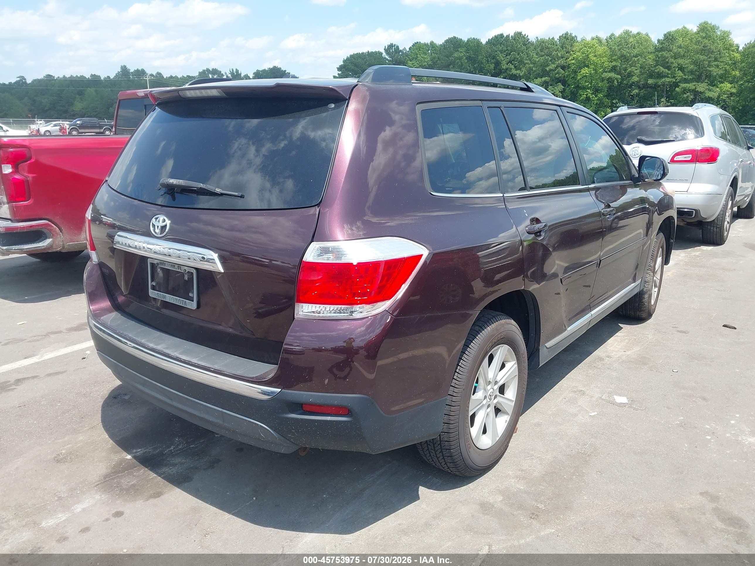 2012 Toyota Highlander Se Темно-бордовый vin: 5TDZA3EH9CS028773