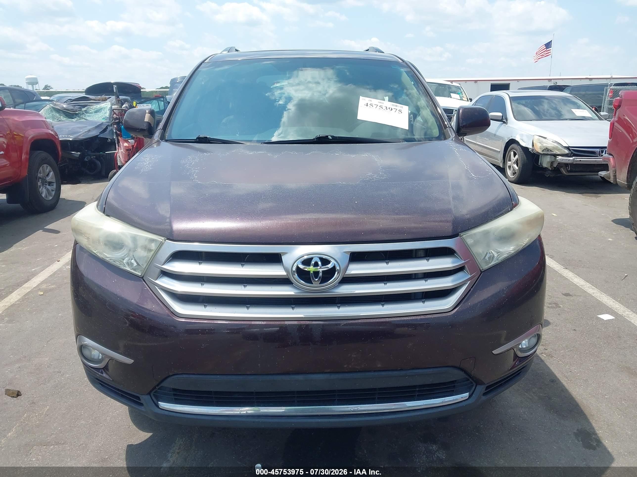 2012 Toyota Highlander Se Темно-бордовый vin: 5TDZA3EH9CS028773