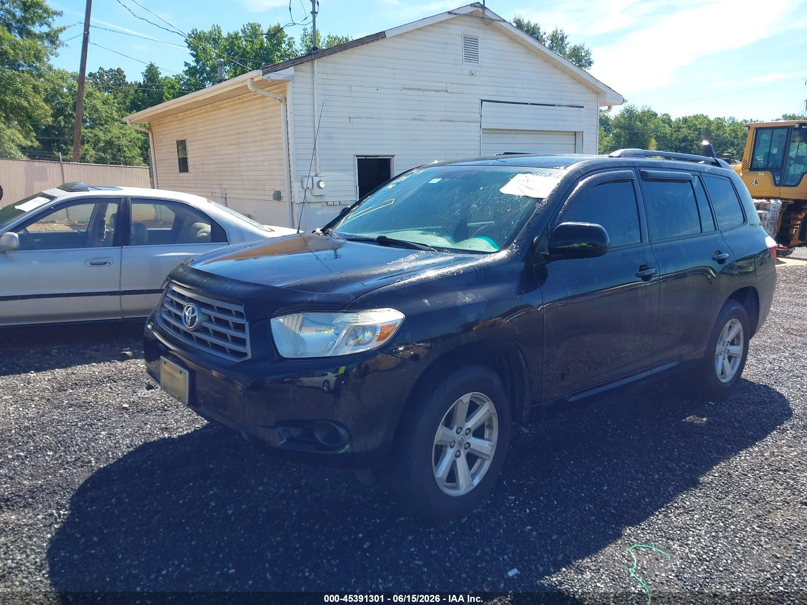 2010 Toyota Highlander   Black vin: 5TDZA3EHXAS006875