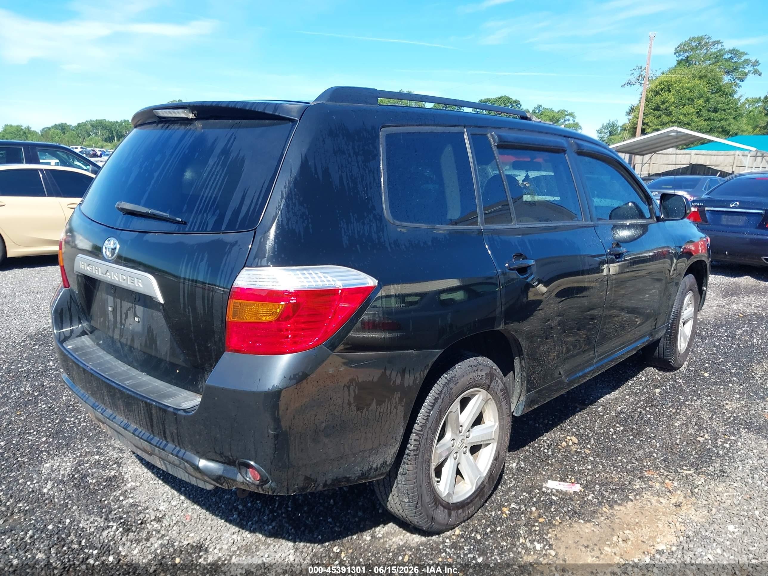 2010 Toyota Highlander   Black vin: 5TDZA3EHXAS006875