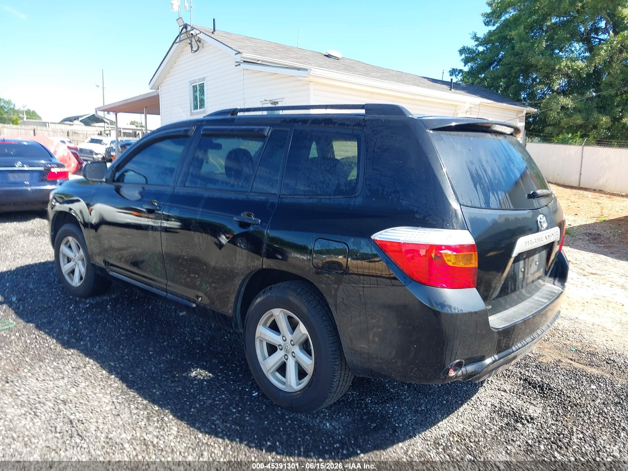 2010 Toyota Highlander   Black vin: 5TDZA3EHXAS006875