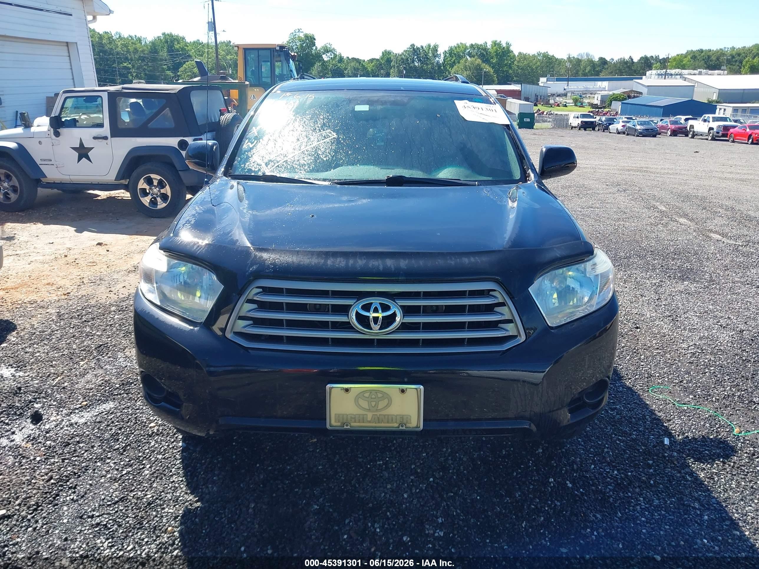 2010 Toyota Highlander   Black vin: 5TDZA3EHXAS006875