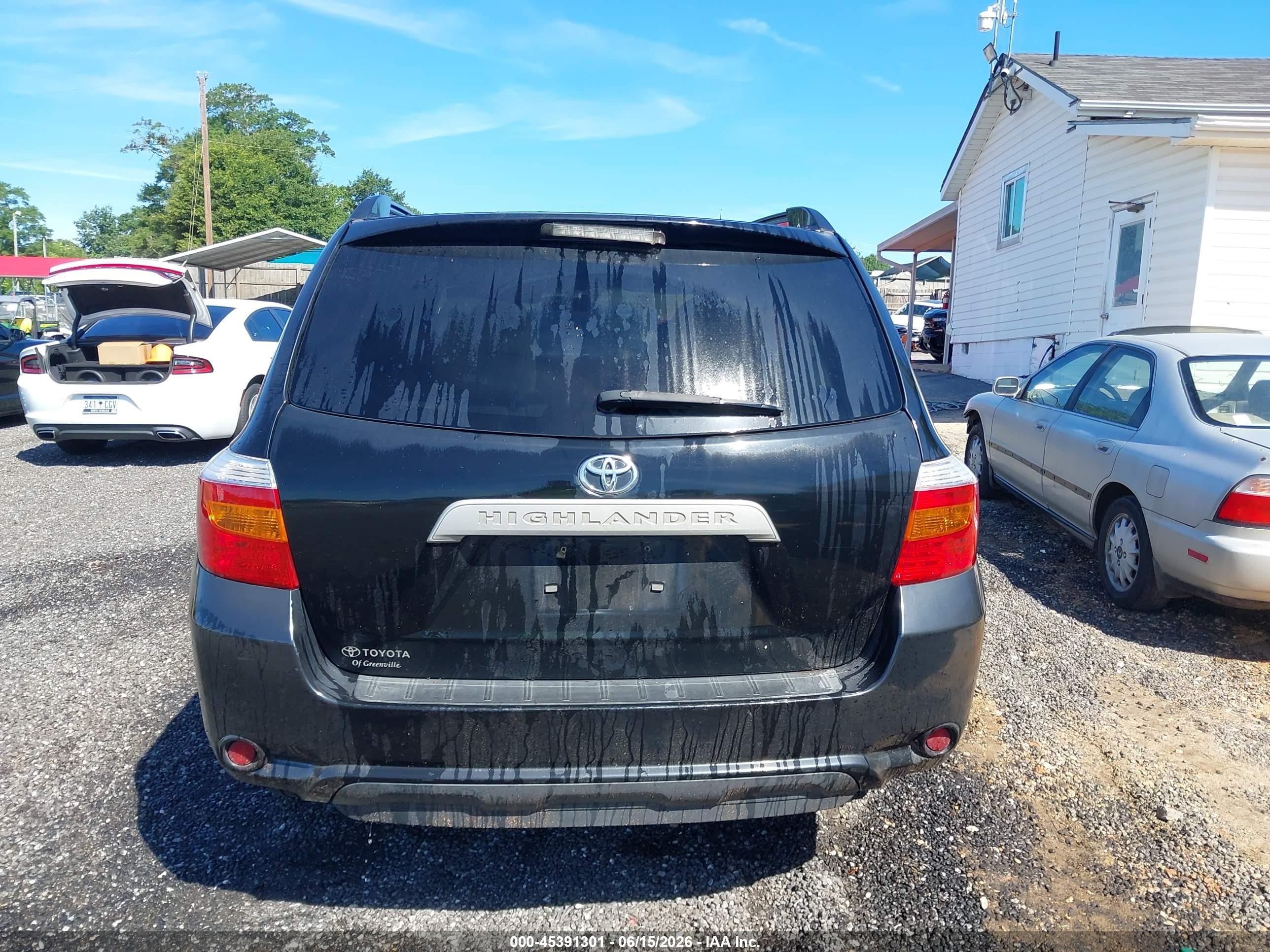 2010 Toyota Highlander   Black vin: 5TDZA3EHXAS006875