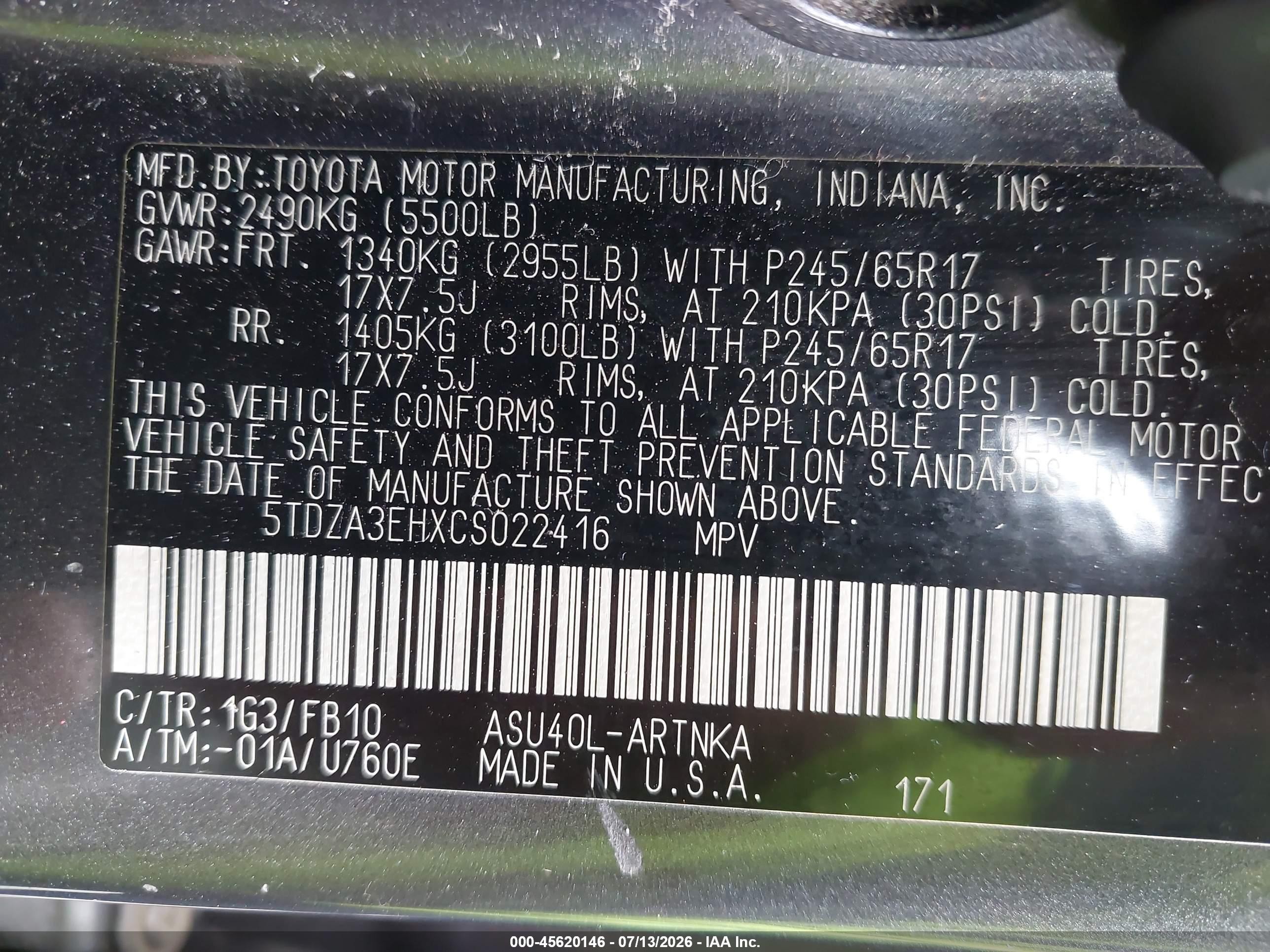 2012 Toyota Highlander   Silver vin: 5TDZA3EHXCS022416