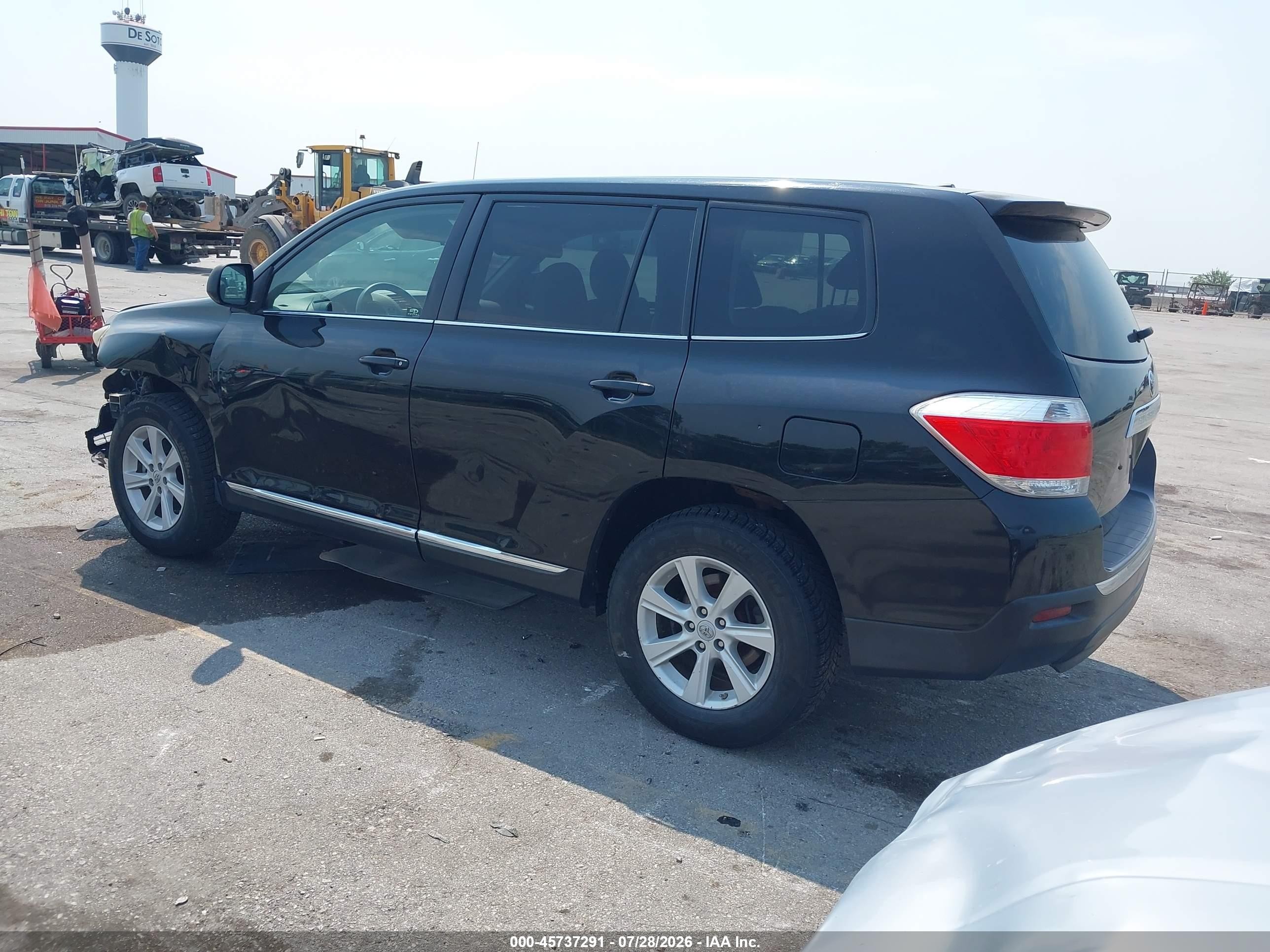 2012 Toyota Highlander   Black vin: 5TDZA3EHXCS025848