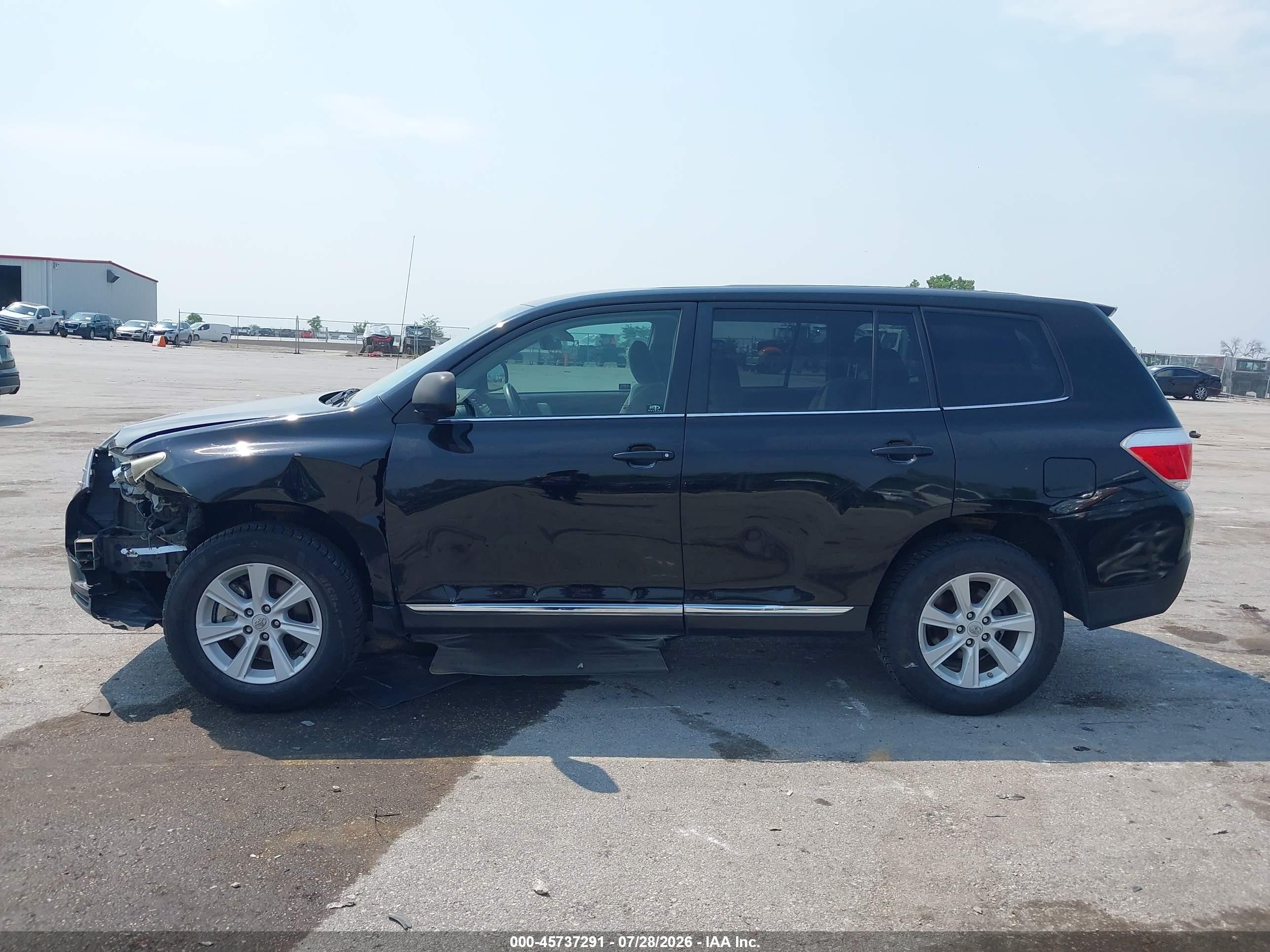 2012 Toyota Highlander   Black vin: 5TDZA3EHXCS025848
