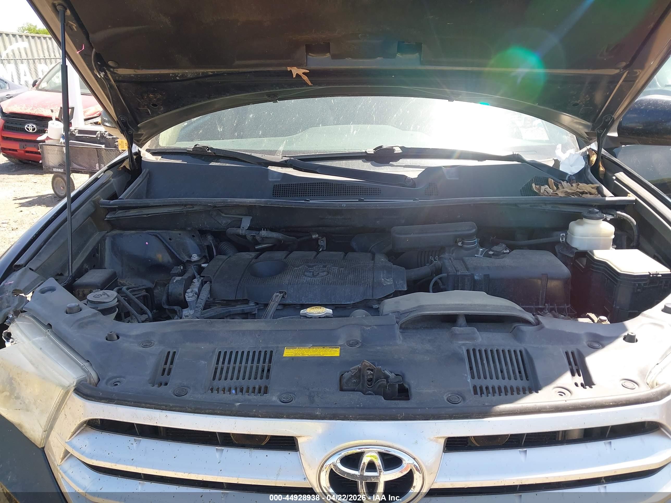 2012 Toyota Highlander   Black vin: 5TDZA3EHXCS026711