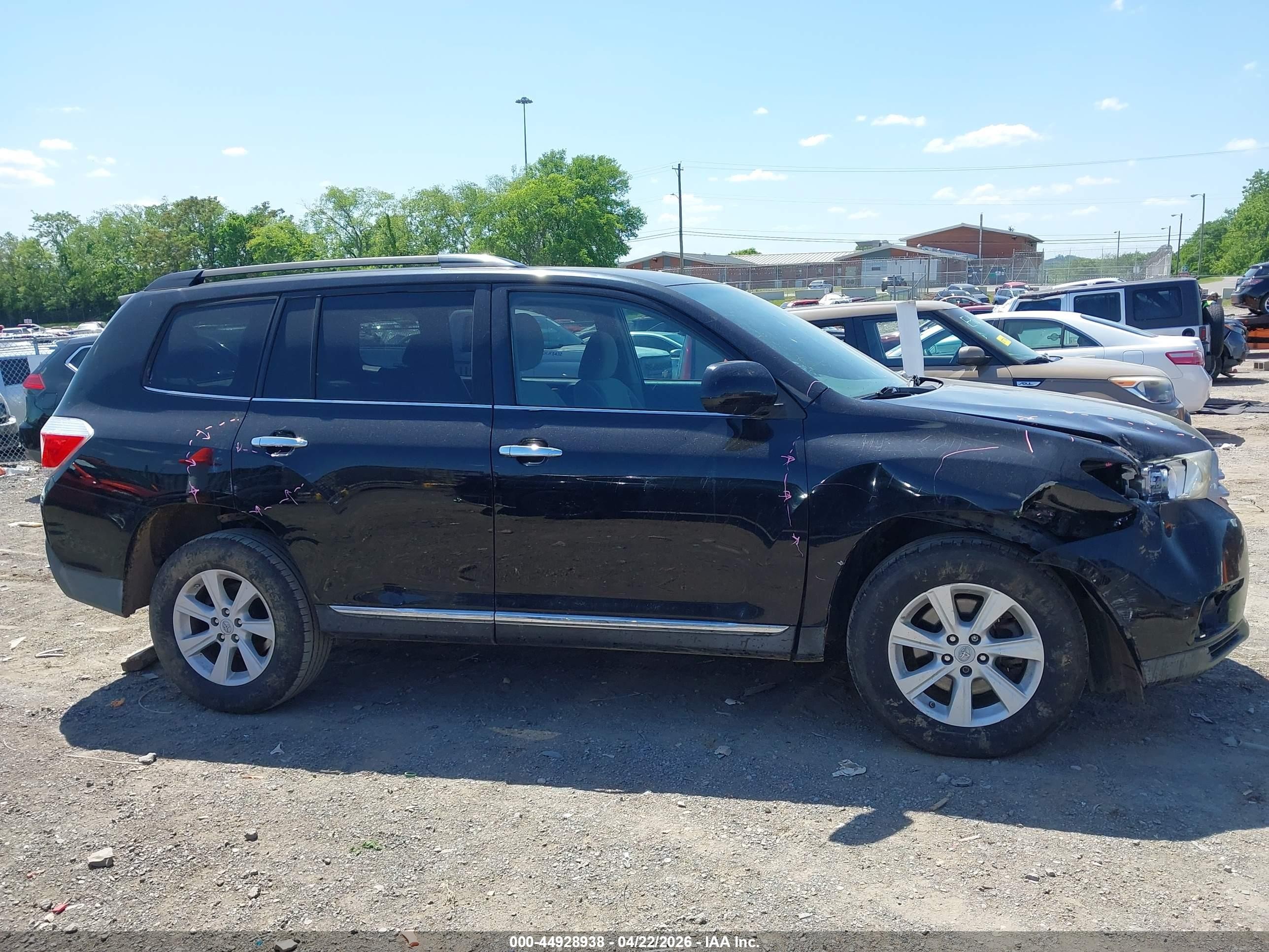 2012 Toyota Highlander   Black vin: 5TDZA3EHXCS026711