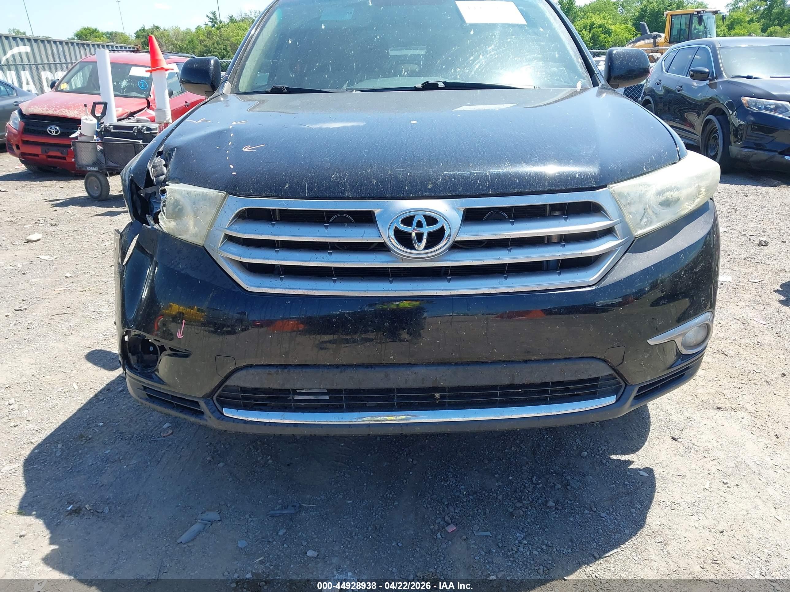 2012 Toyota Highlander   Black vin: 5TDZA3EHXCS026711
