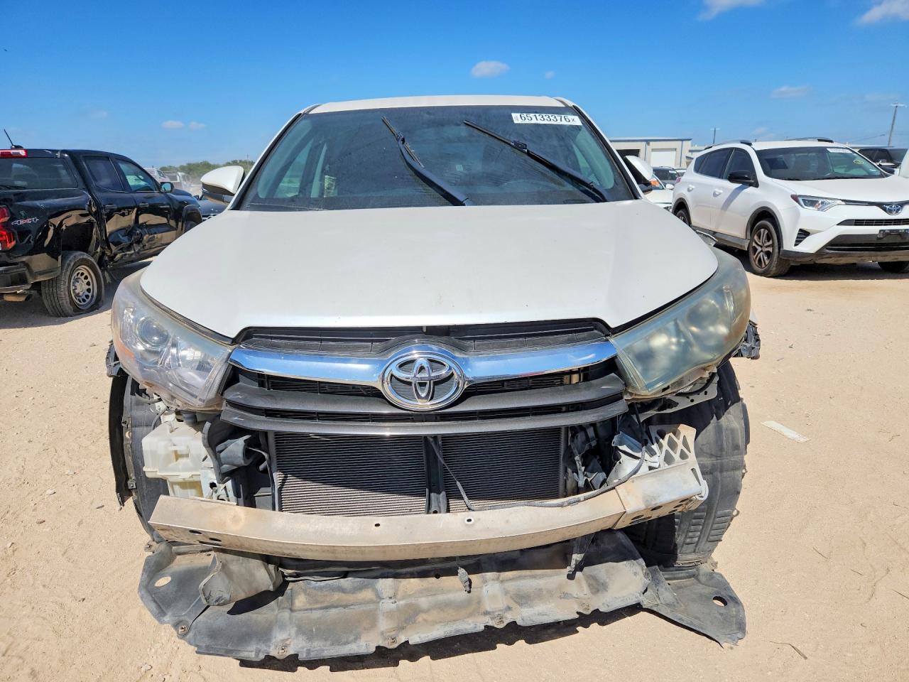 2015 Toyota Highlander Le Белый vin: 5TDZARFH2FS010847