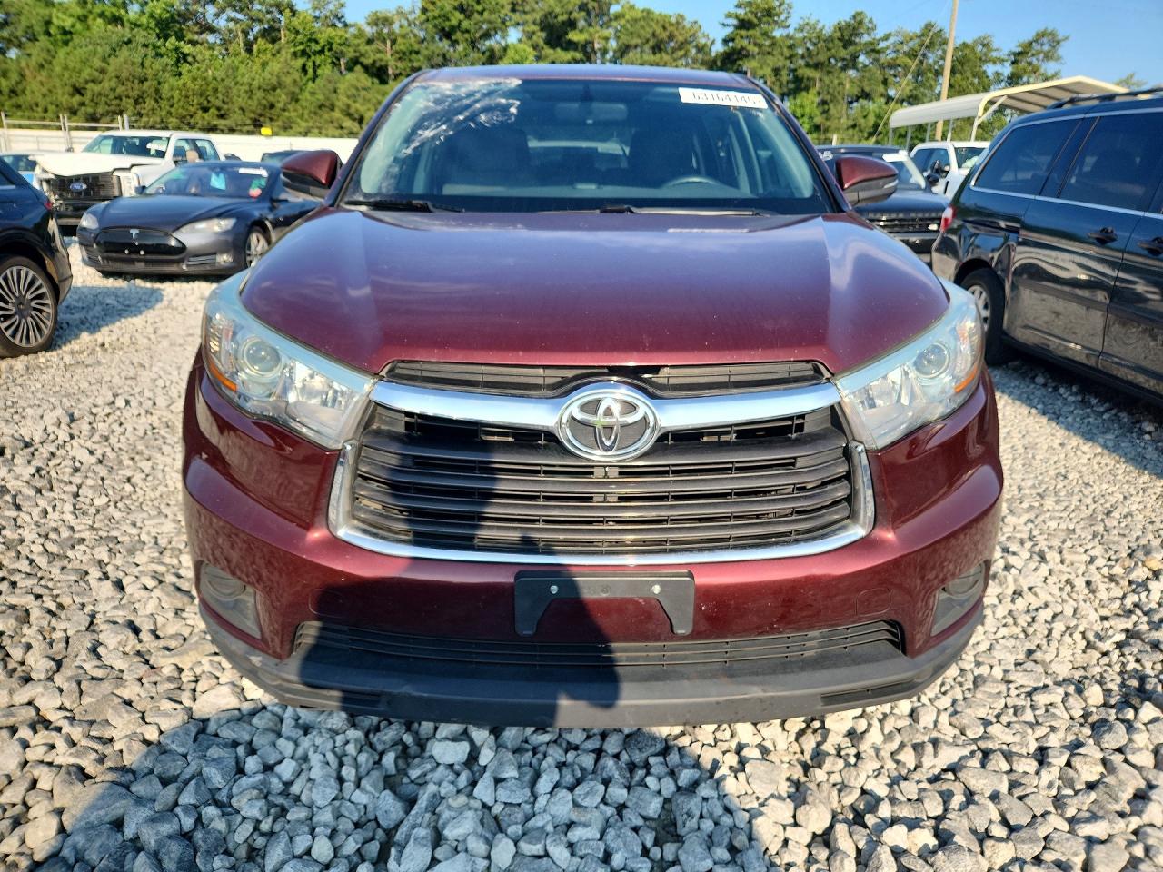 2014 Toyota Highlander Le Burgundy vin: 5TDZARFH6ES004287