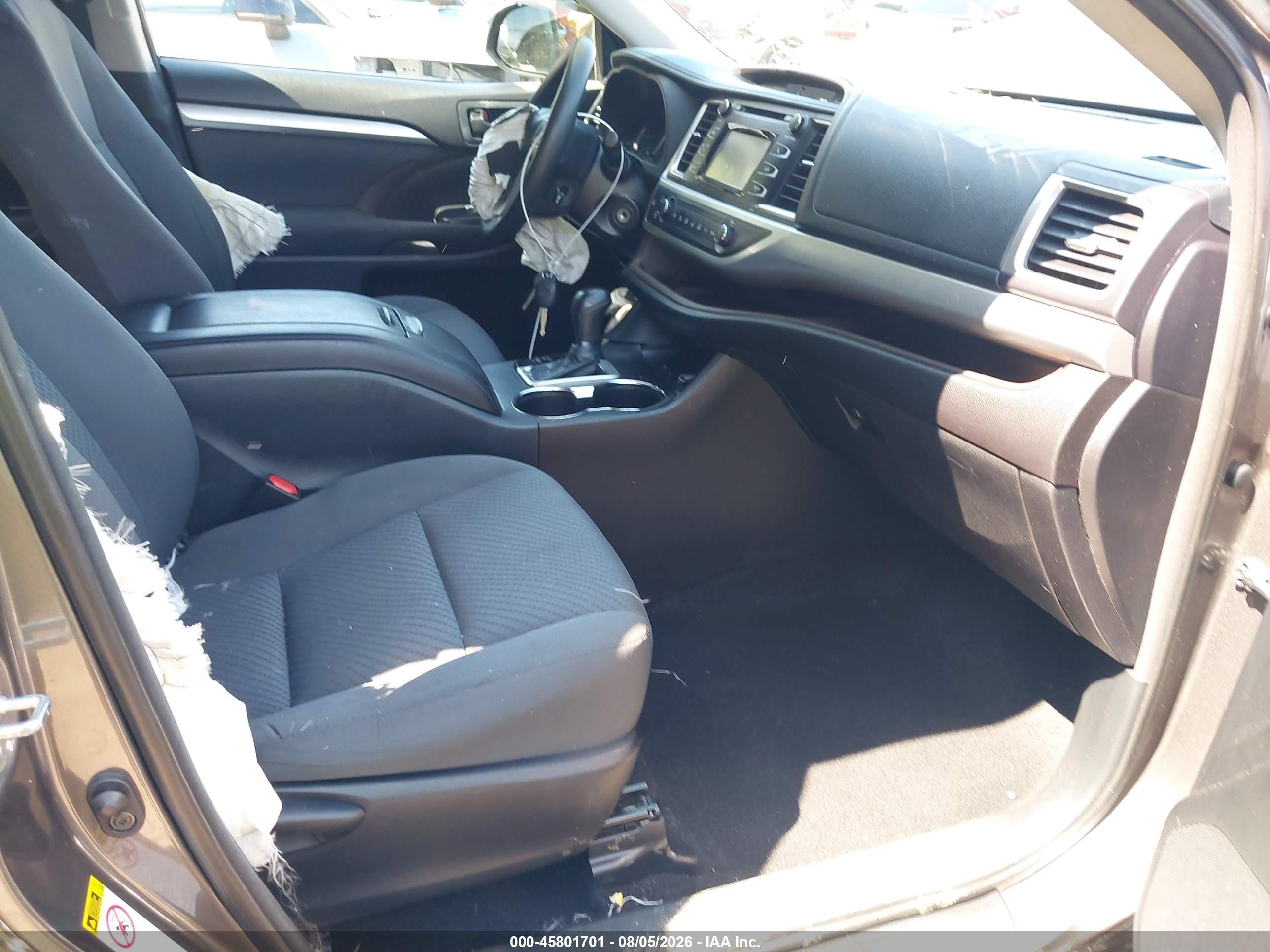 2015 Toyota Highlander Le Gray vin: 5TDZARFH6FS014707