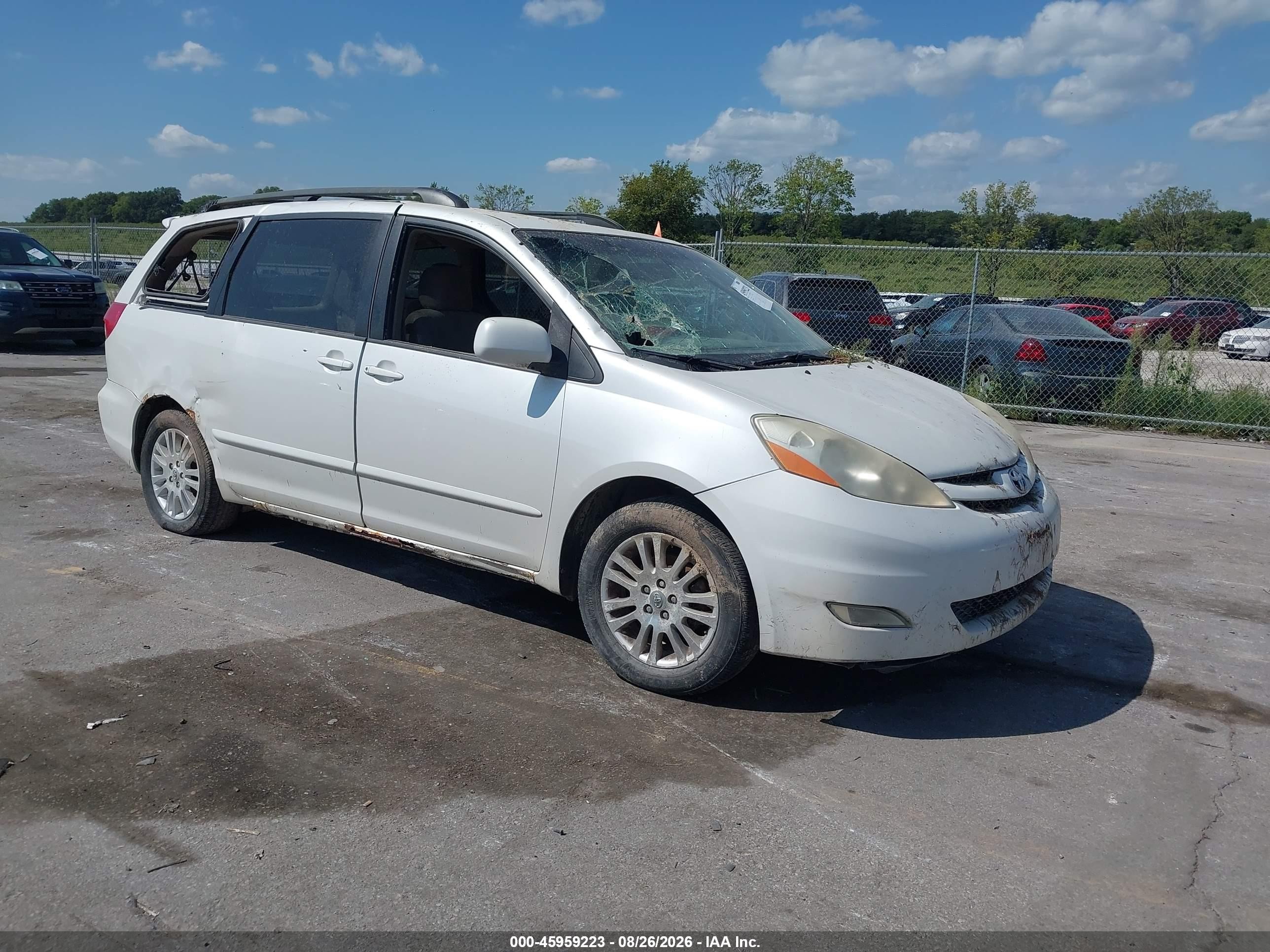 2007 Toyota Sienna Xle White vin: 5TDZK22C07S041076