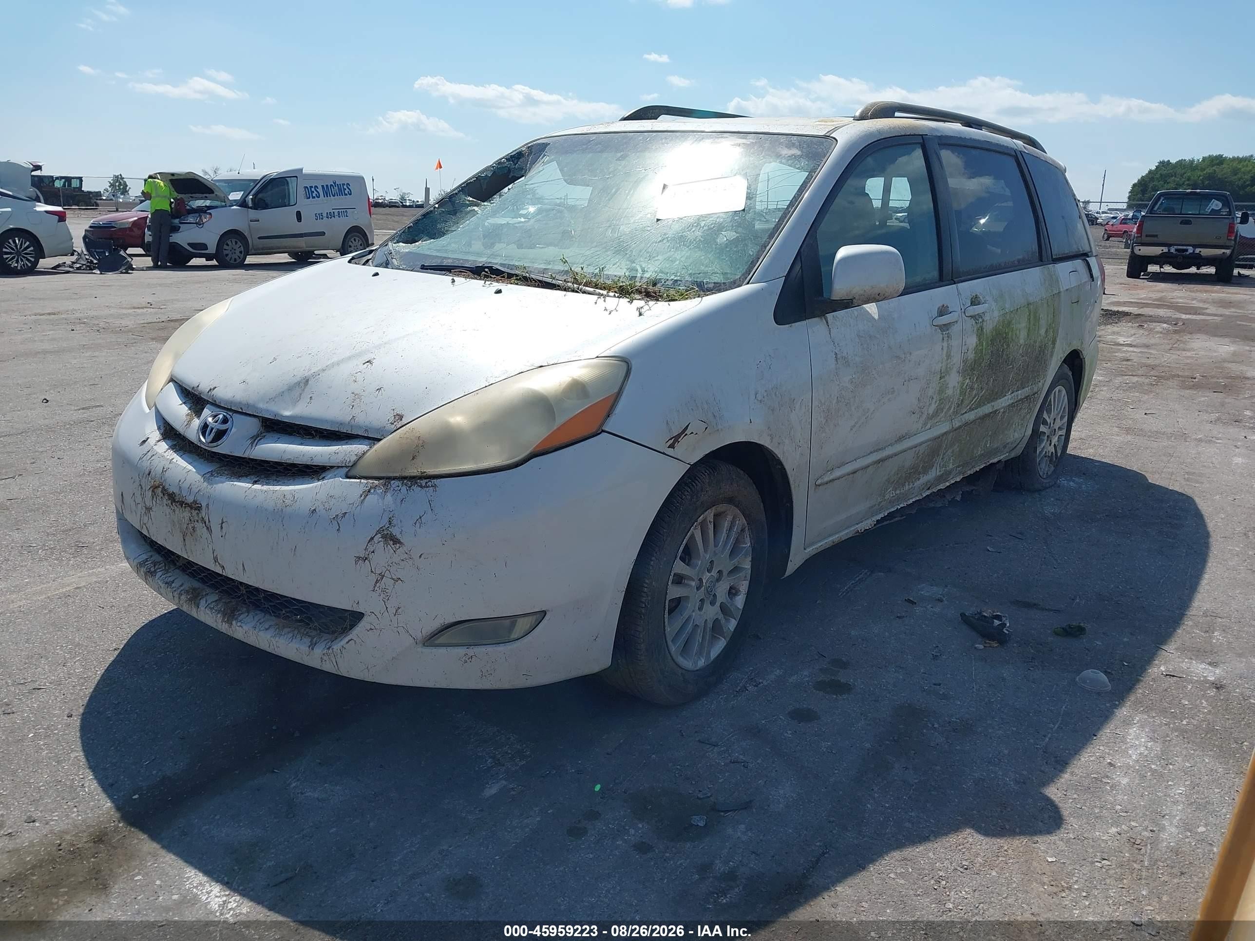 2007 Toyota Sienna Xle White vin: 5TDZK22C07S041076