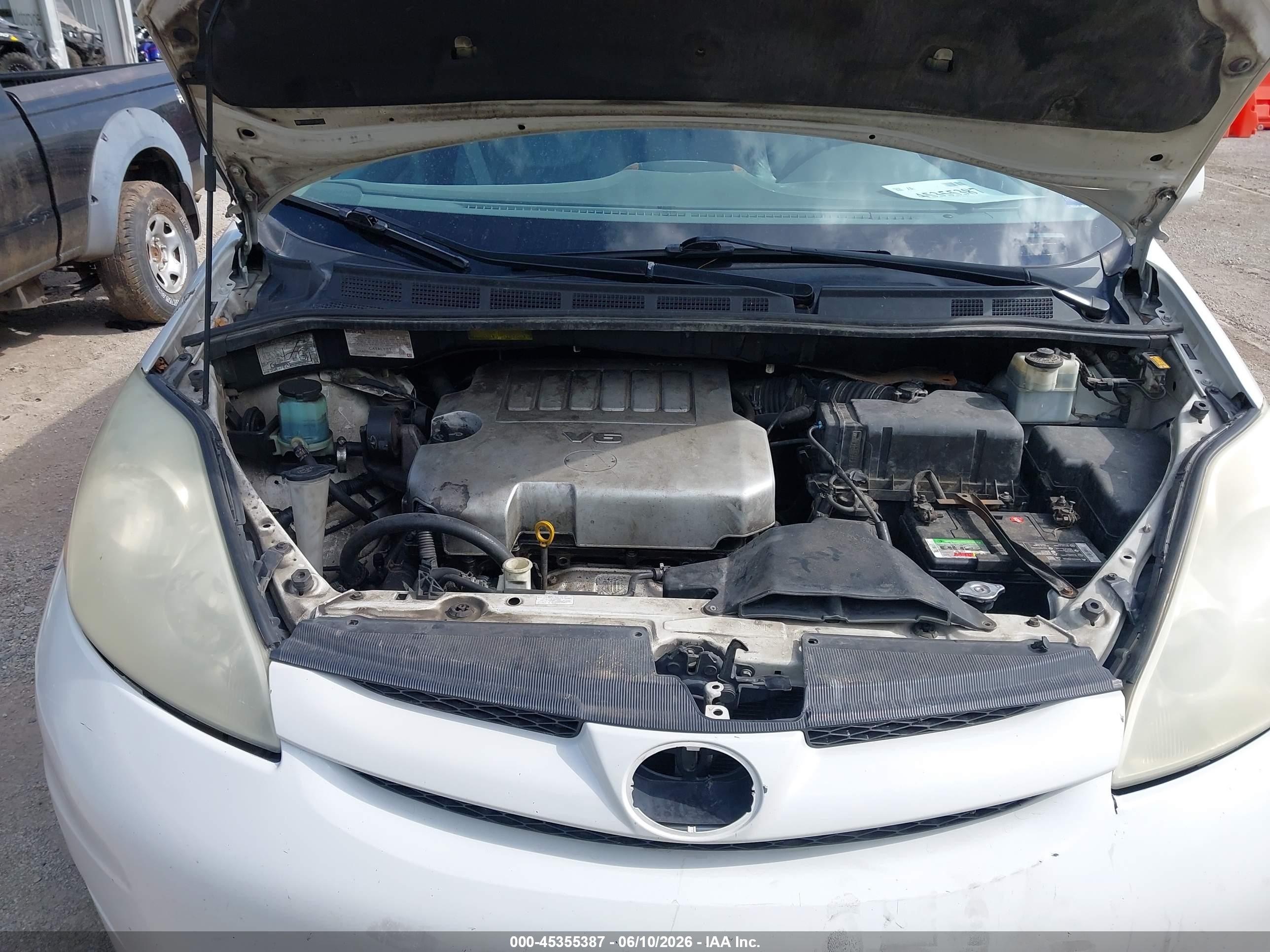 2007 Toyota Sienna Xle White vin: 5TDZK22C07S047055