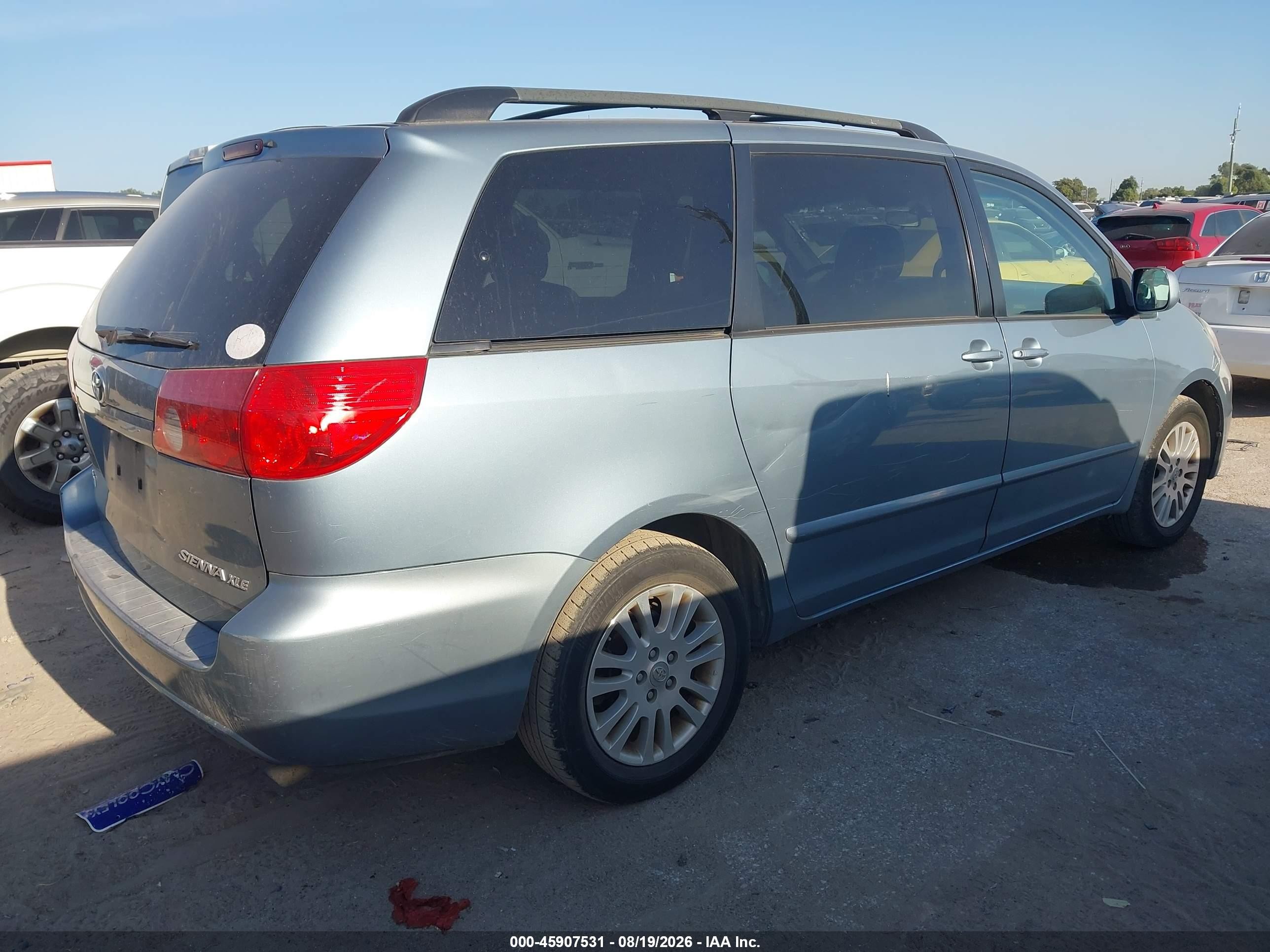 2007 Toyota Sienna Xle Turquoise vin: 5TDZK22C07S047329