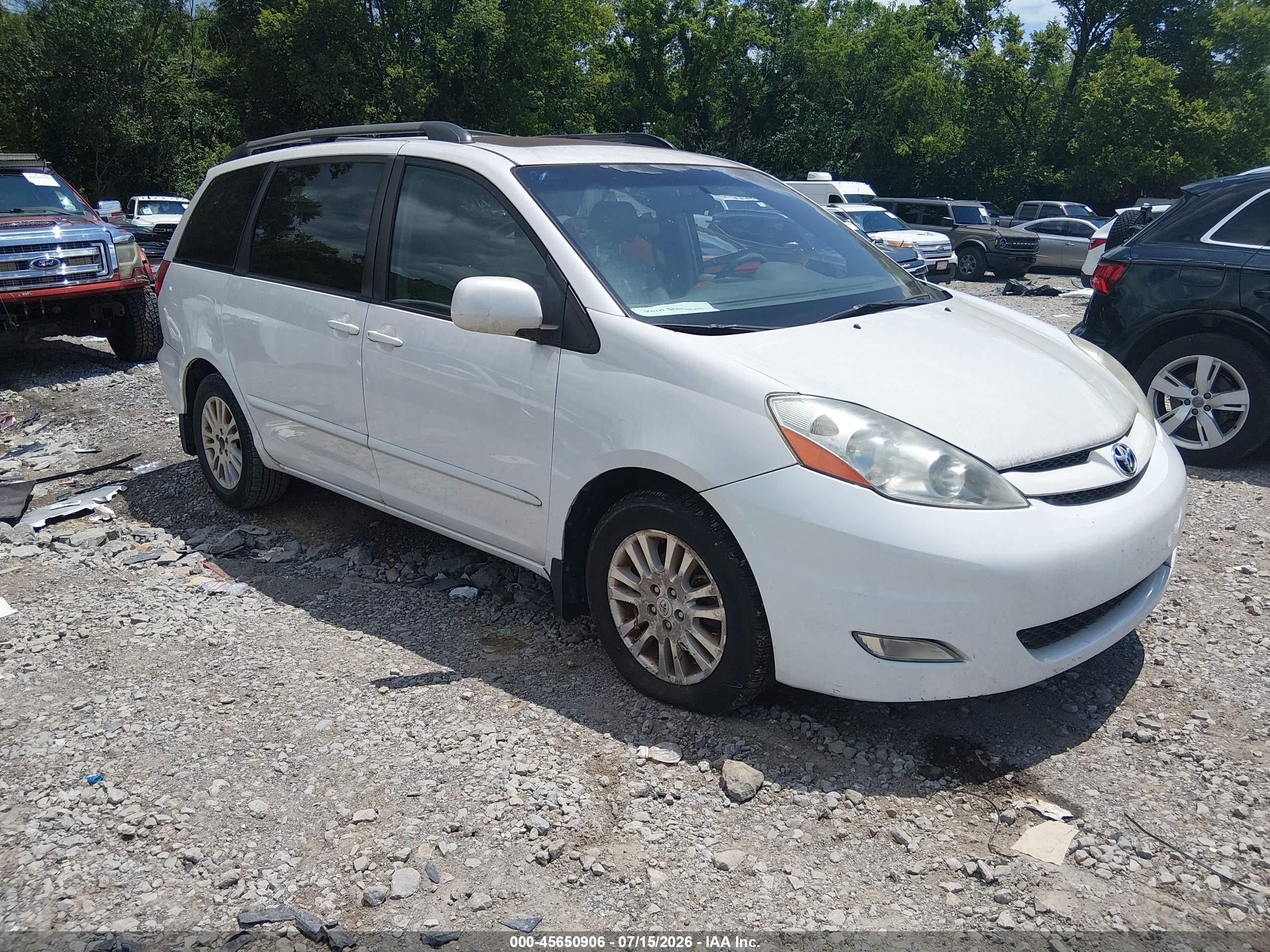 2007 Toyota Sienna Xle White vin: 5TDZK22C07S089399