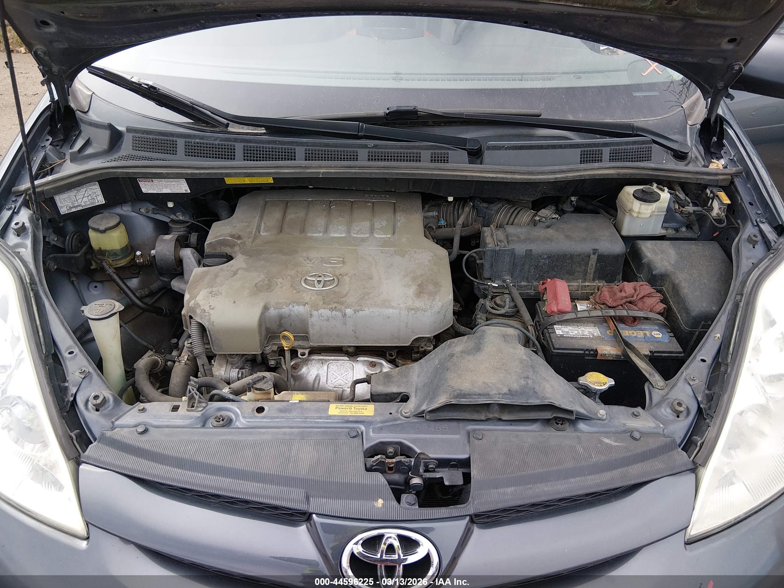 2008 Toyota Sienna Xle Бирюзовый vin: 5TDZK22C08S111001
