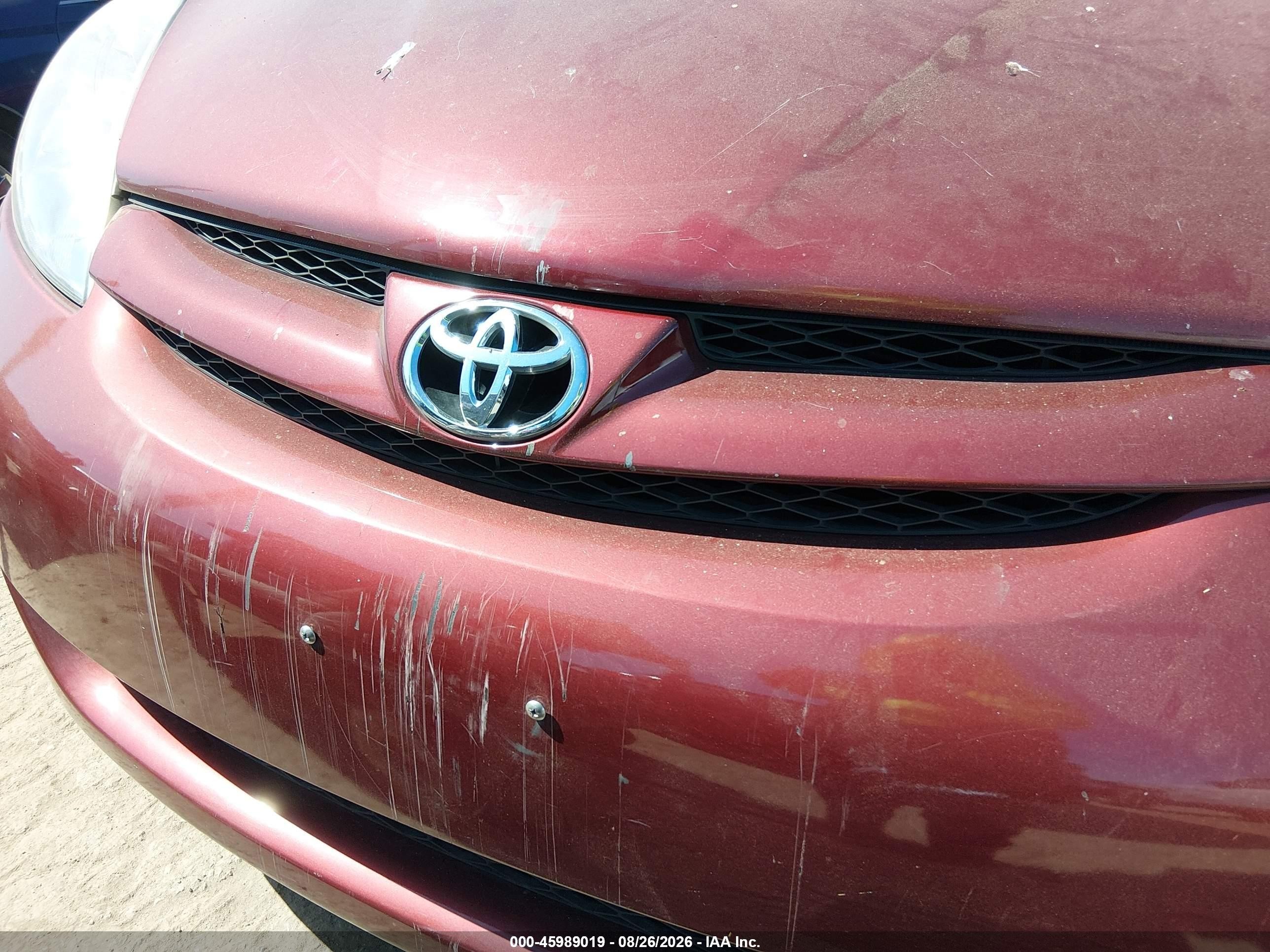 2008 Toyota Sienna Xle Burgundy vin: 5TDZK22C08S194607