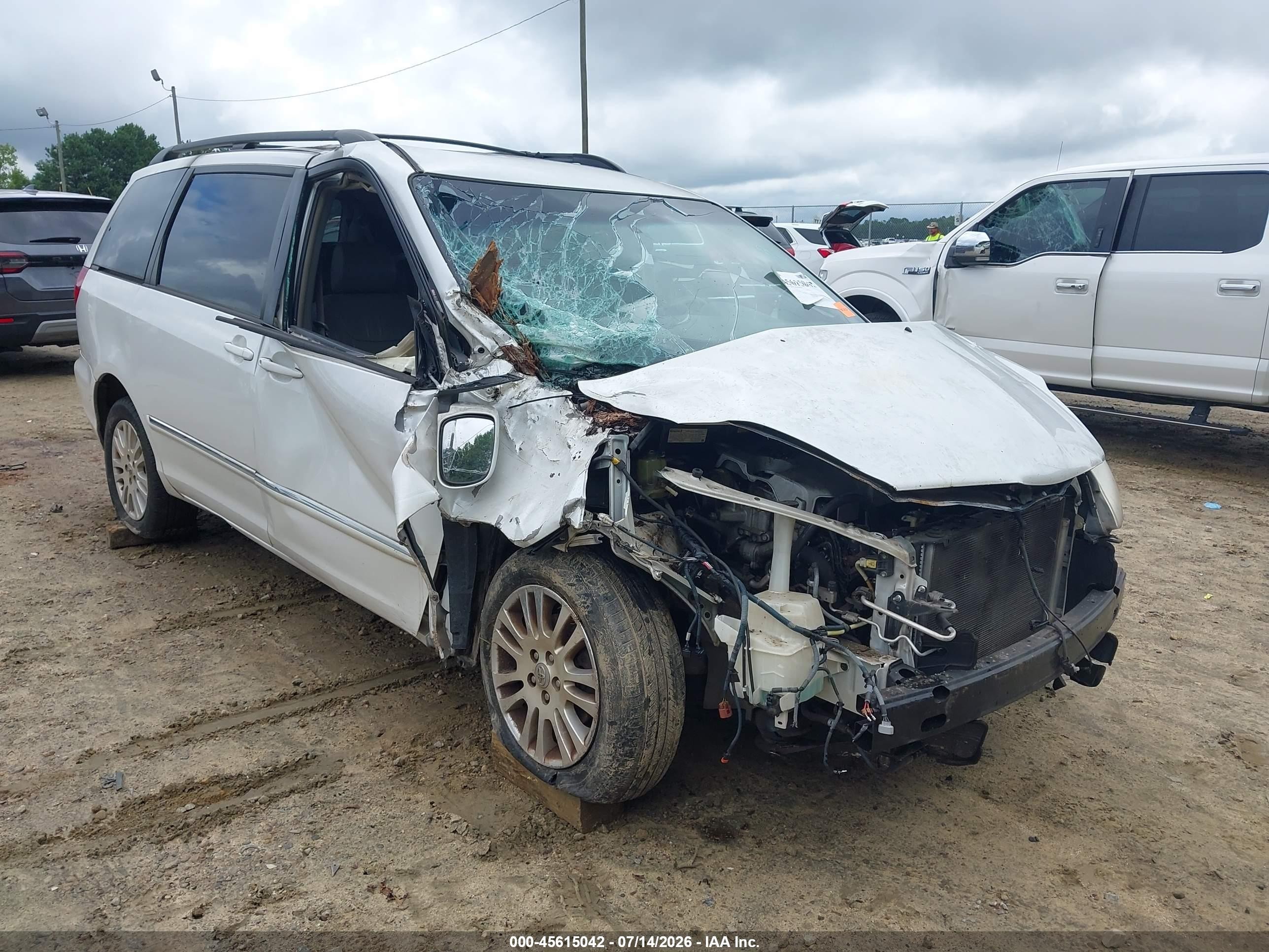 2008 Toyota Sienna Limited White vin: 5TDZK22C18S122041