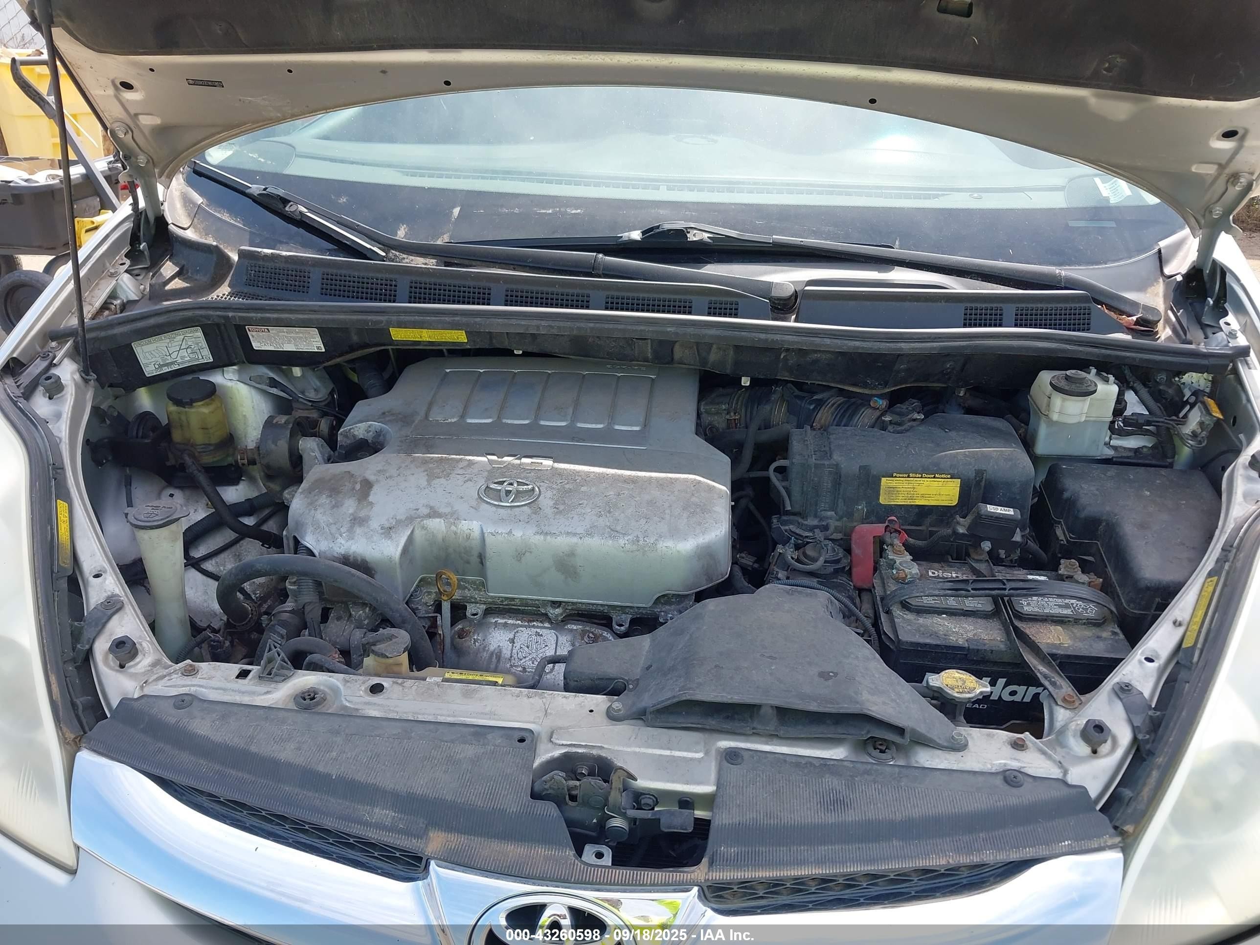 2008 Toyota Sienna   Серый vin: 5TDZK22C18S138014