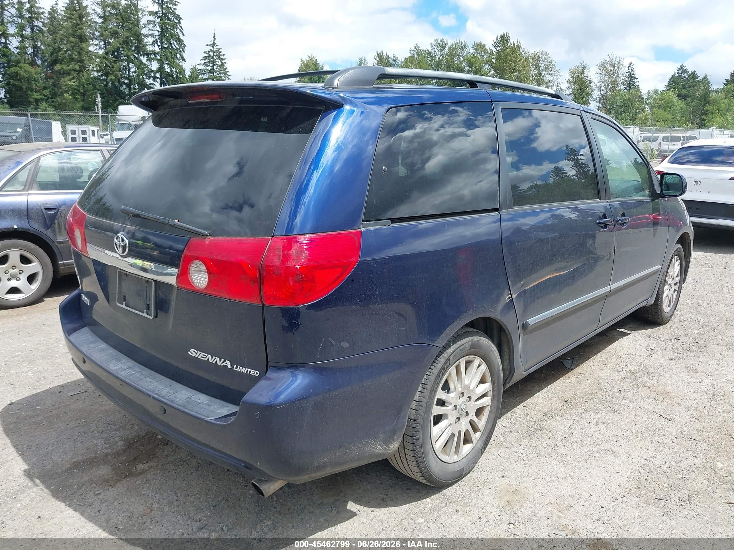 2007 Toyota Sienna Xle Limited Dark Blue vin: 5TDZK22C27S062284