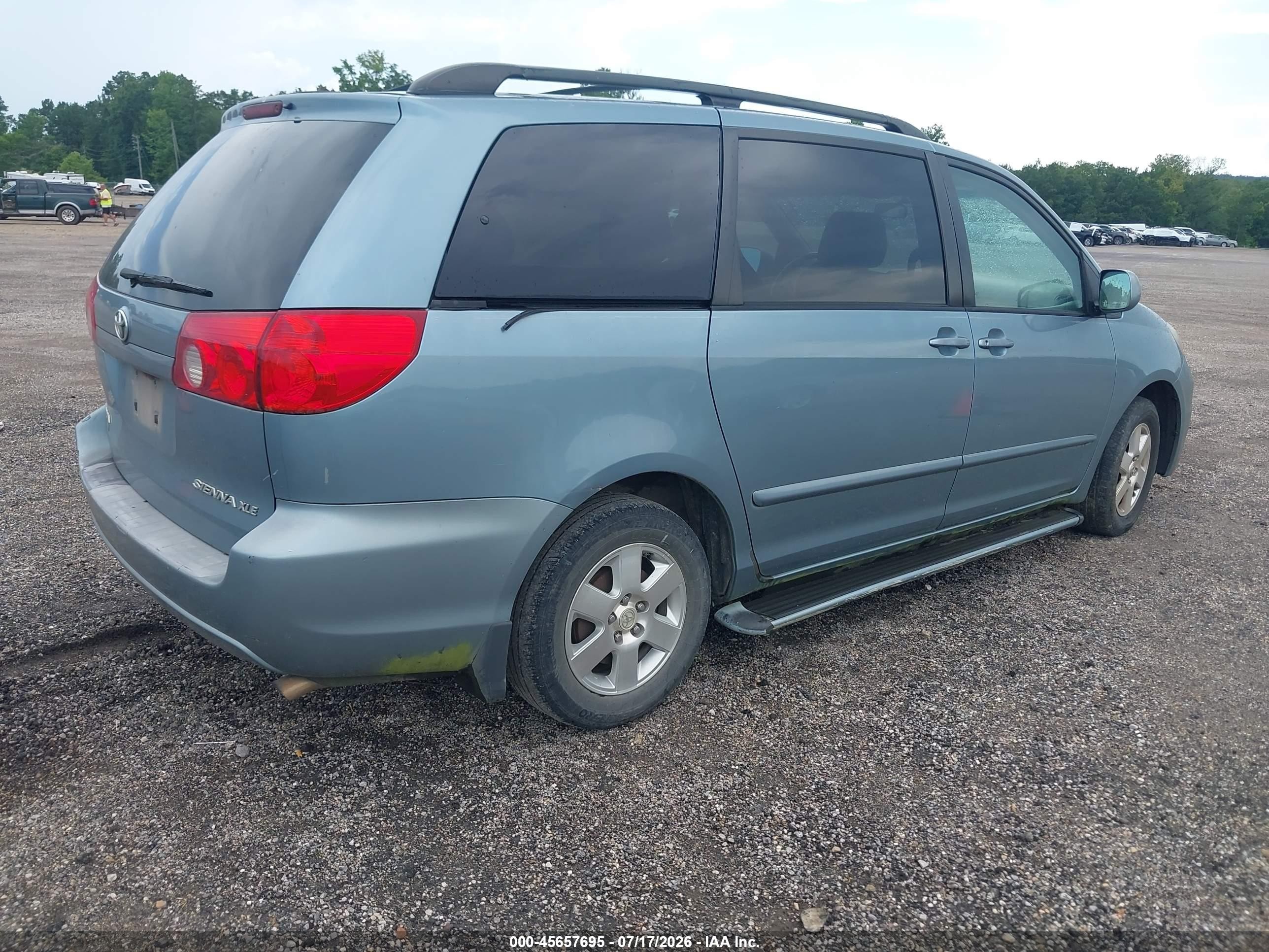 2007 Toyota Sienna Xle Blue vin: 5TDZK22C27S091493