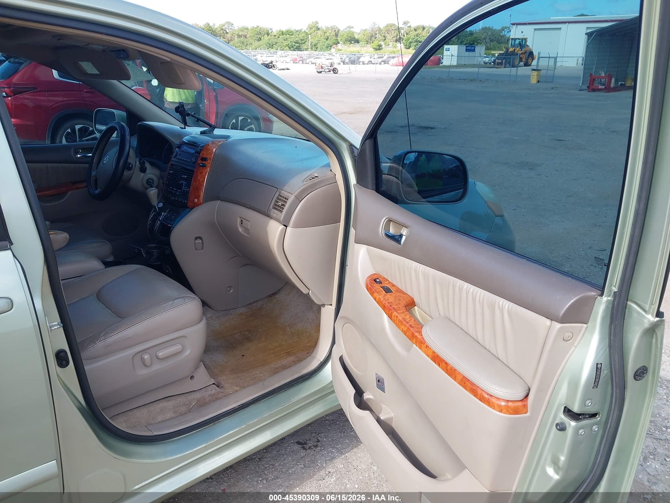 2008 Toyota Sienna Xle Green vin: 5TDZK22C28S169739