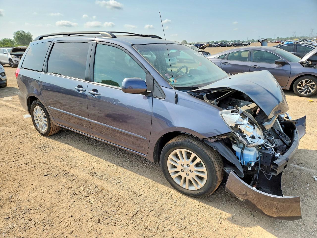 2008 Toyota Sienna Xle Gray vin: 5TDZK22C28S200956