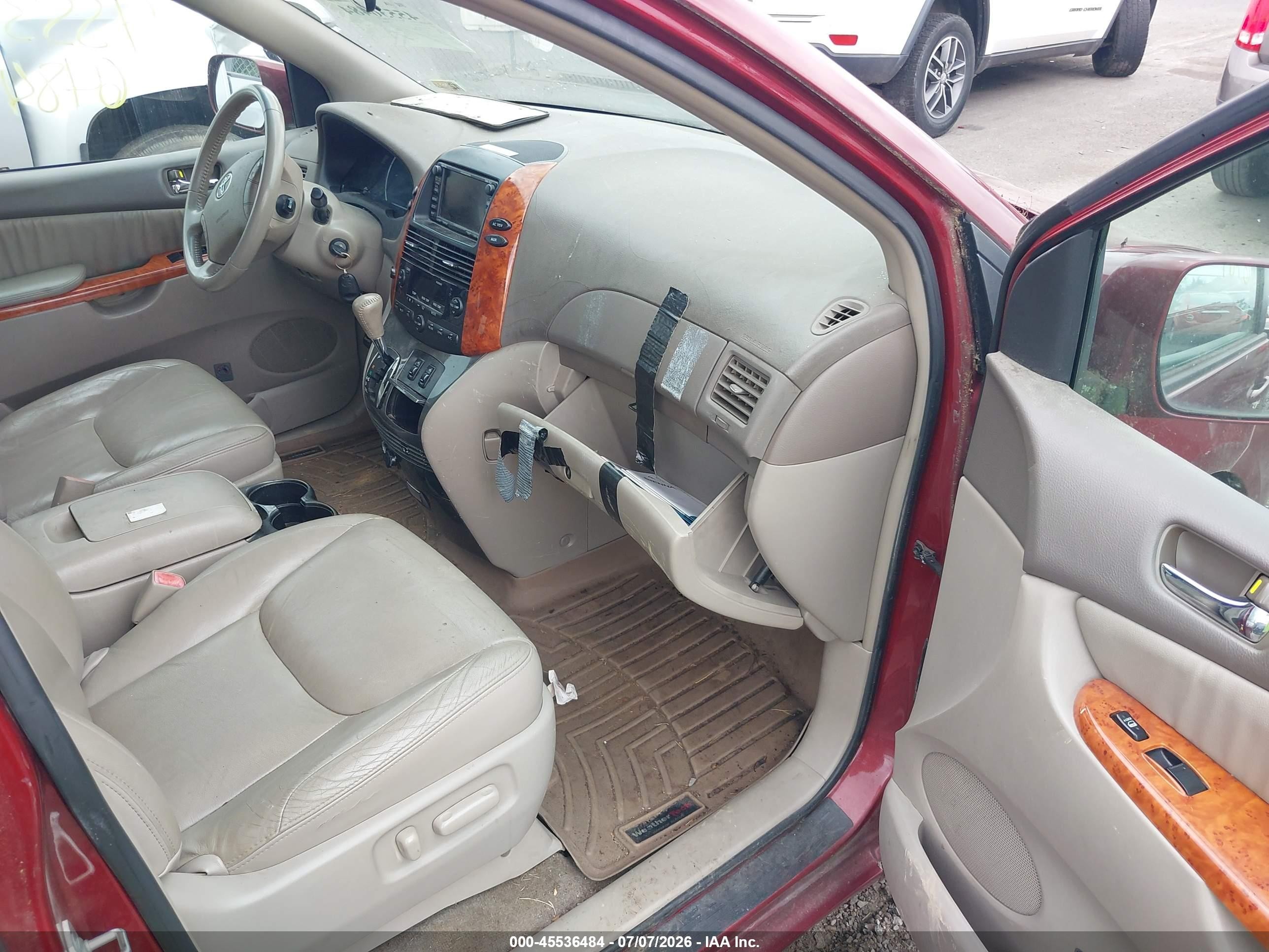 2009 Toyota Sienna Xle Maroon vin: 5TDZK22C29S231190